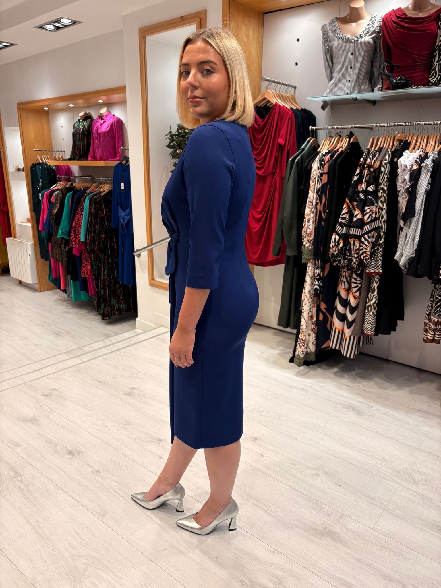 Moncho Heredia Royal Blue Midi Dress