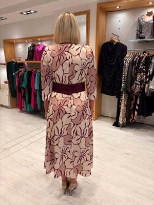 Rolemode Floral Print Wrap-Style Dress