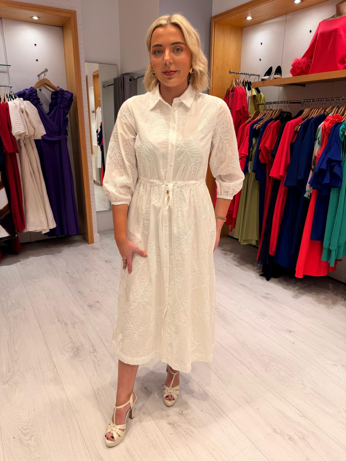 HV Polo Whites Print Shirt Dress