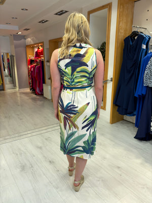 K Design Green Tree Print Dress