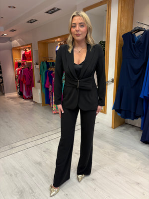 Olimara Black Trouser Suit