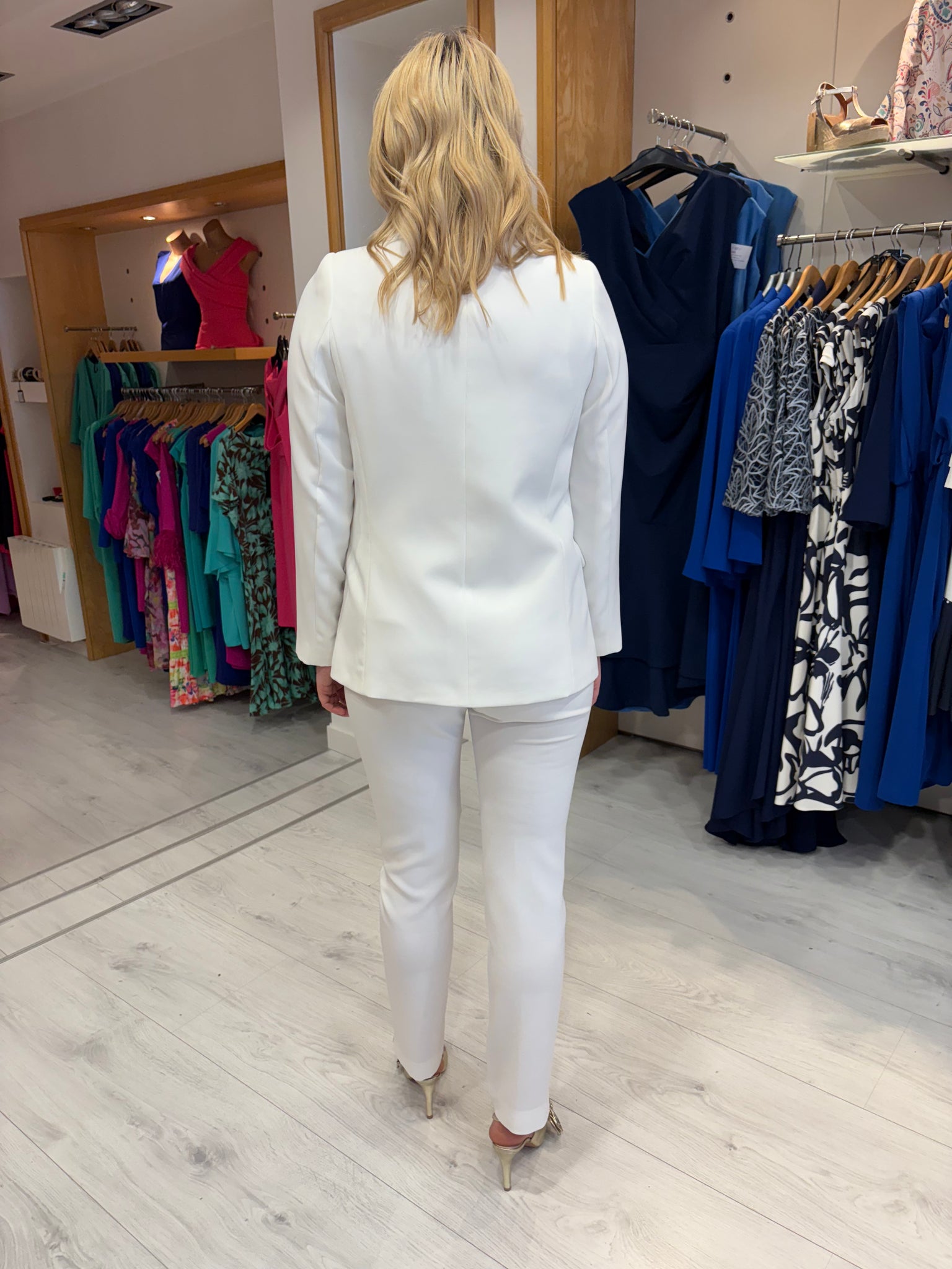 Olimara White Trouser Suit