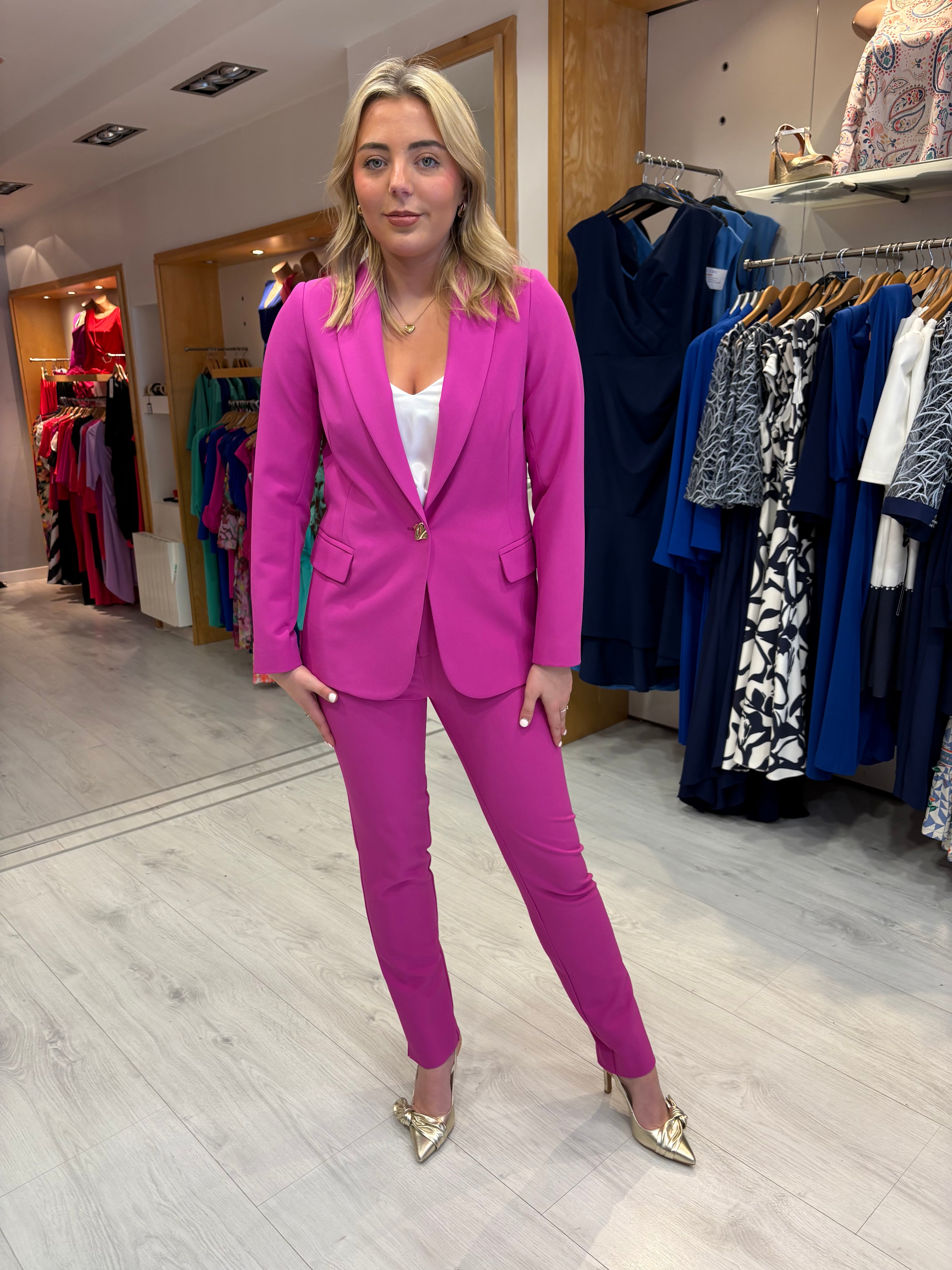 Olimara Fuchsia Trouser Suit