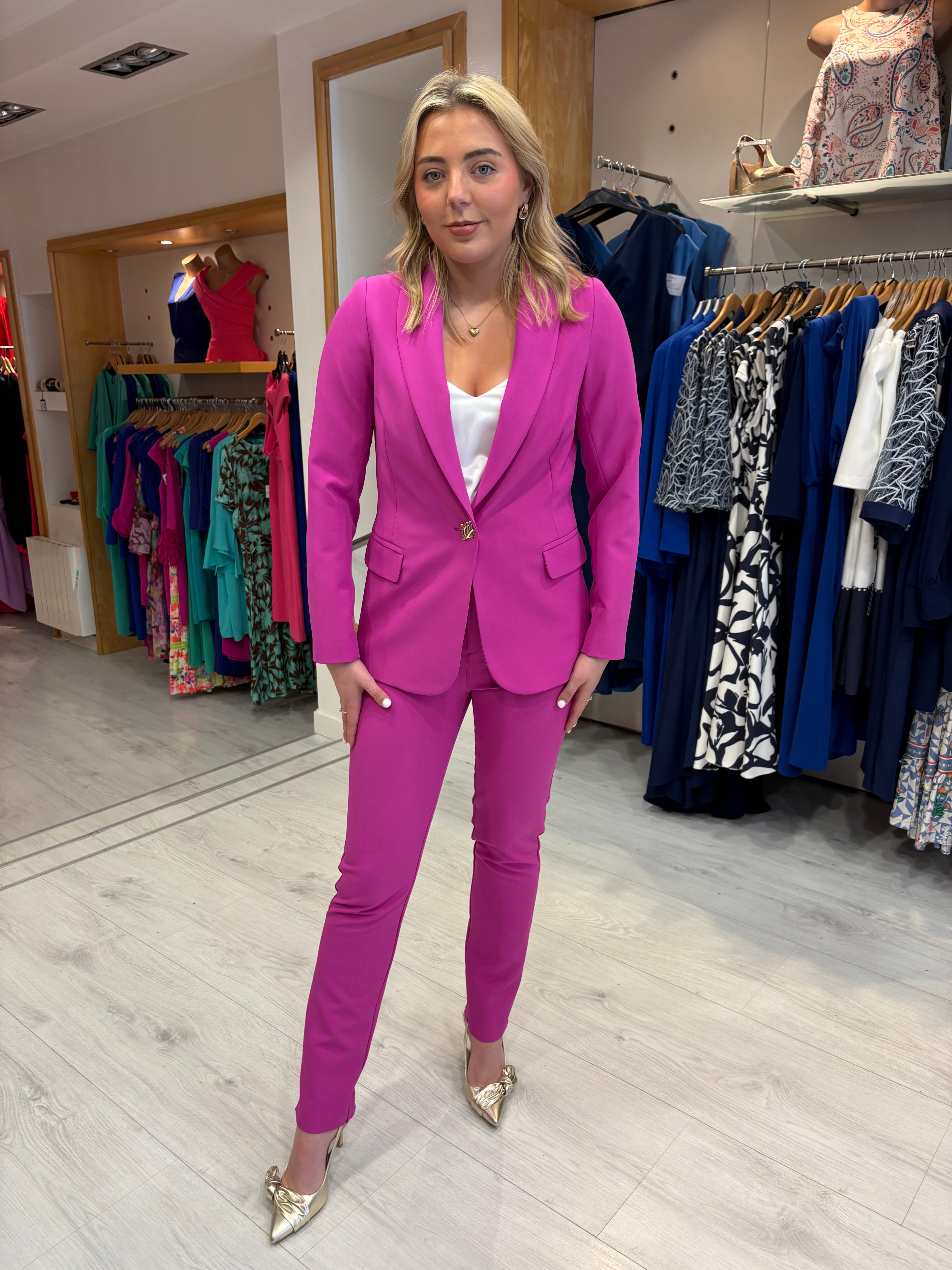 Olimara Fuchsia Trouser Suit