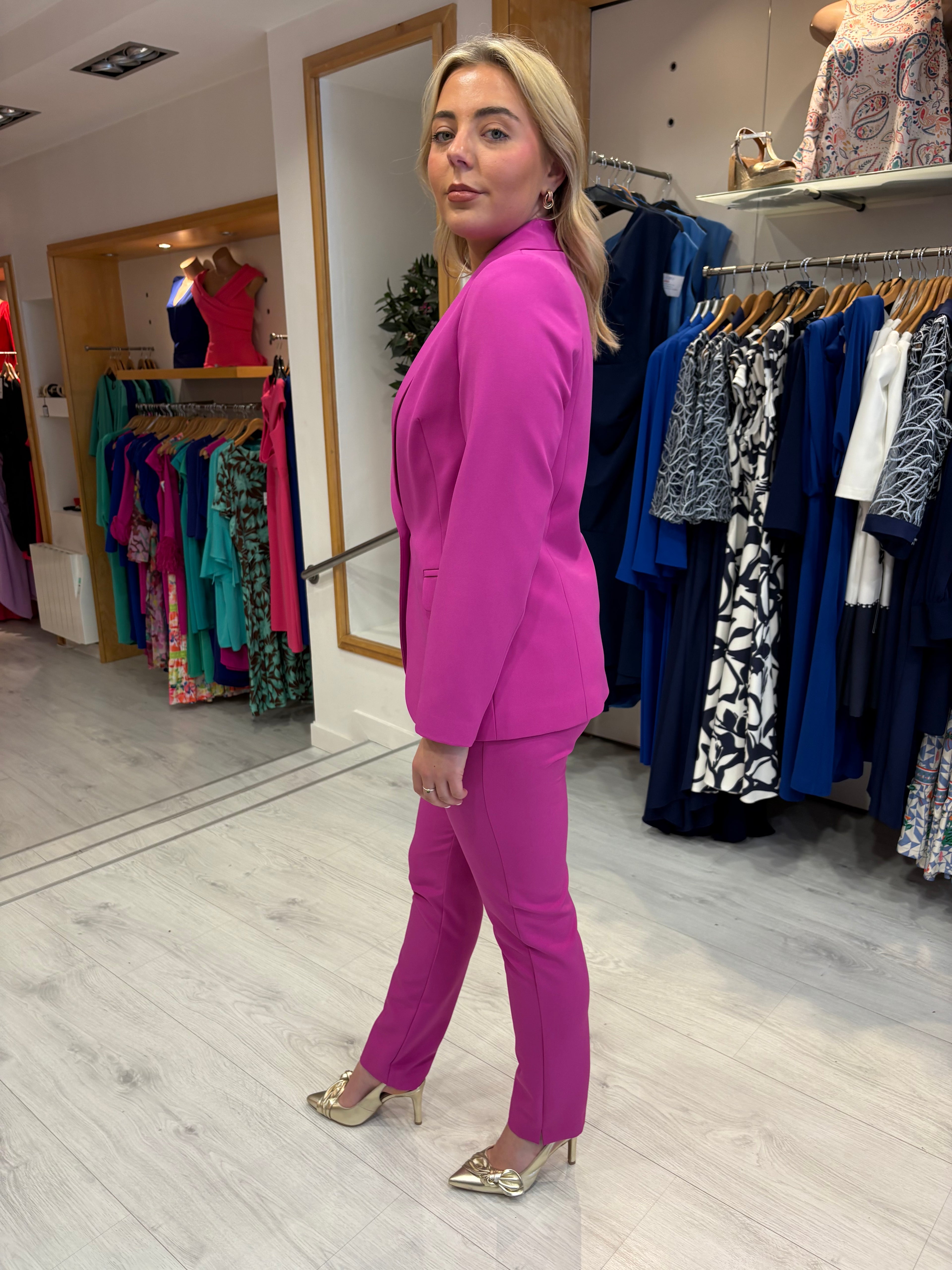 Olimara Fuchsia Trouser Suit