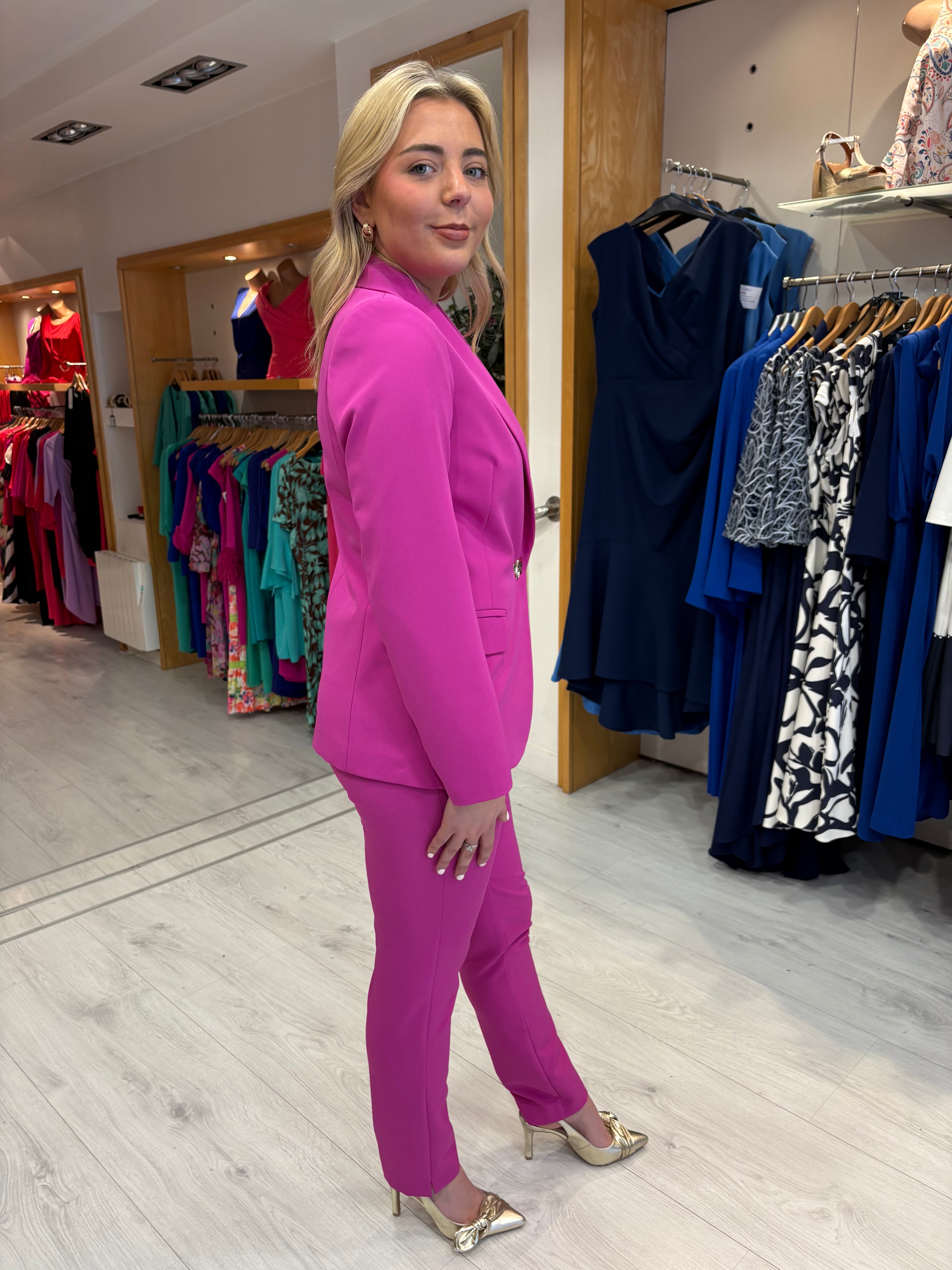 Olimara Fuchsia Trouser Suit
