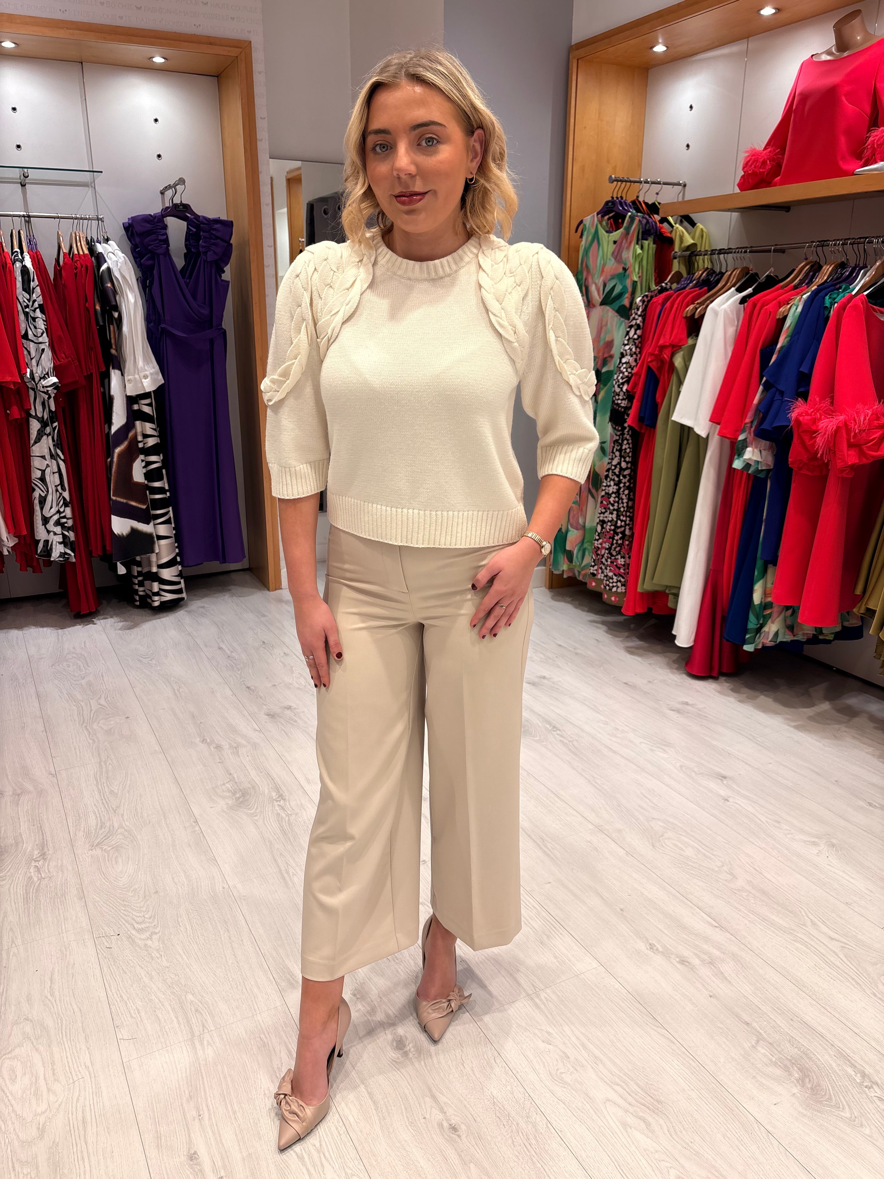 Karen By Simonsen Cream Knit