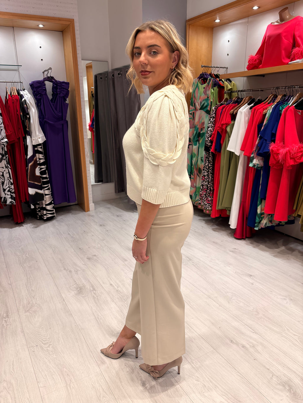 Karen By Simonsen Cream Knit