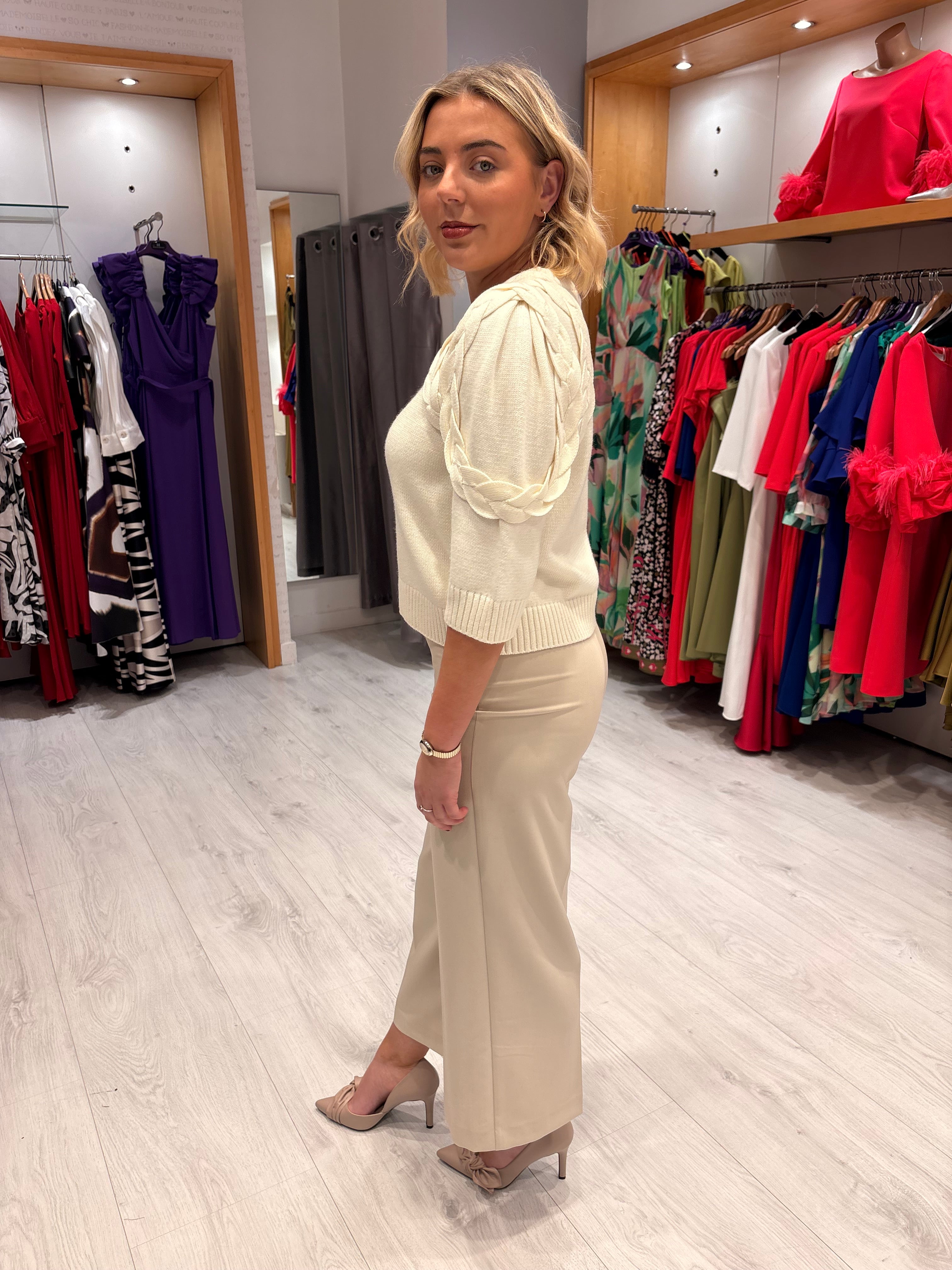 Karen By Simonsen Cream Knit