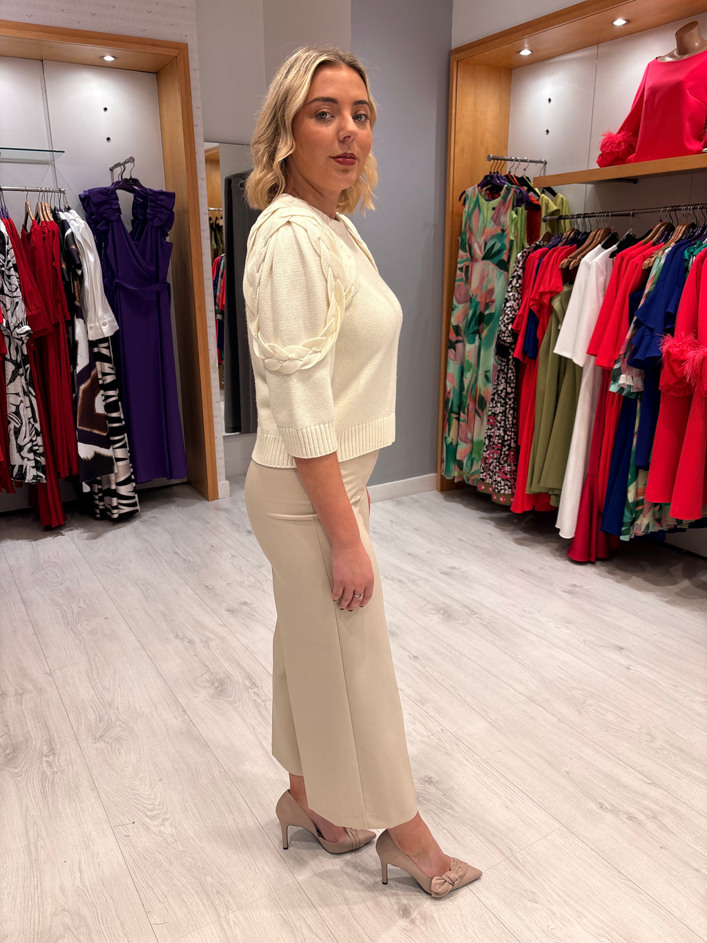 Karen By Simonsen Cream Knit