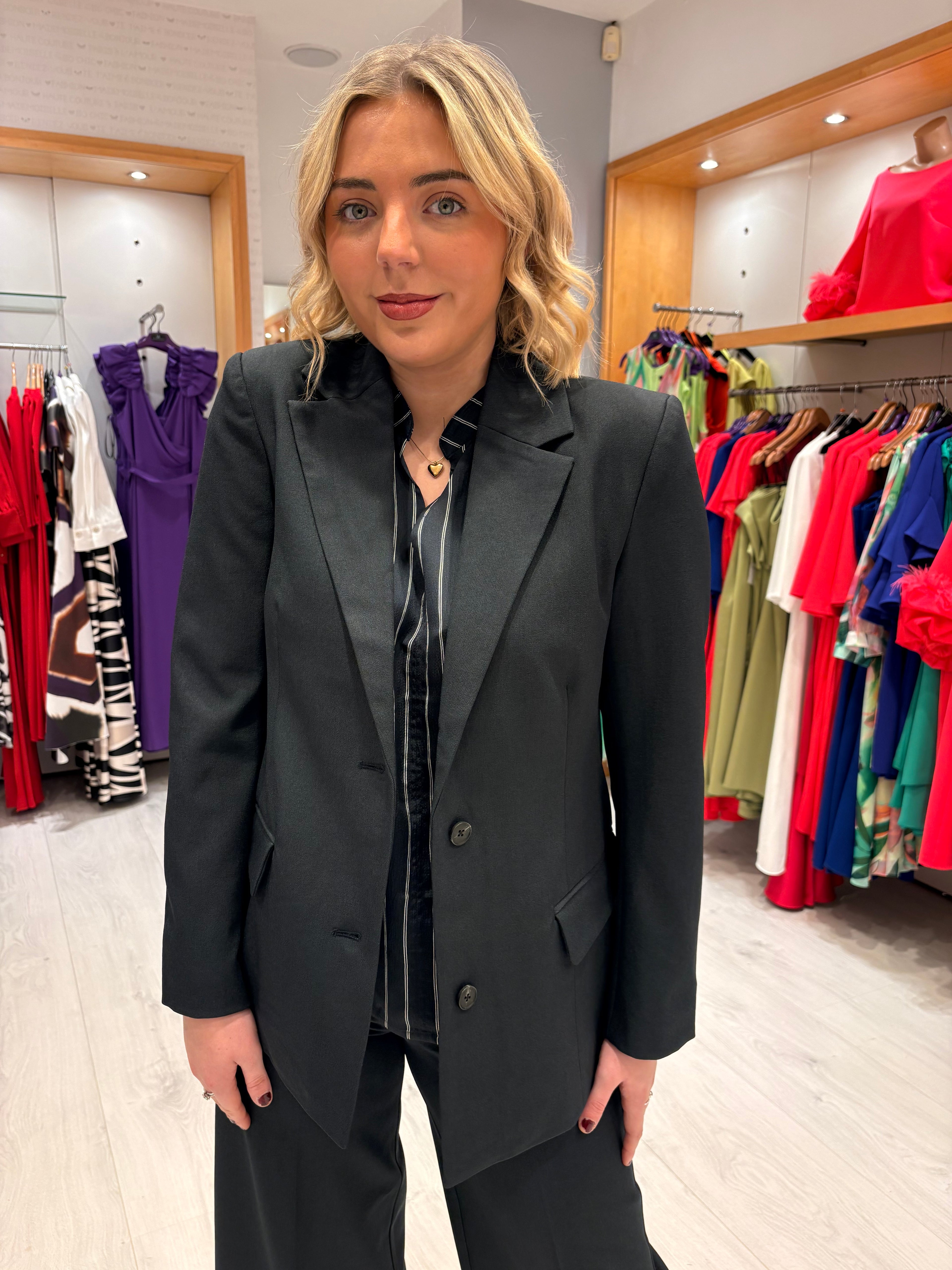 Soaked Navy Button Blazer