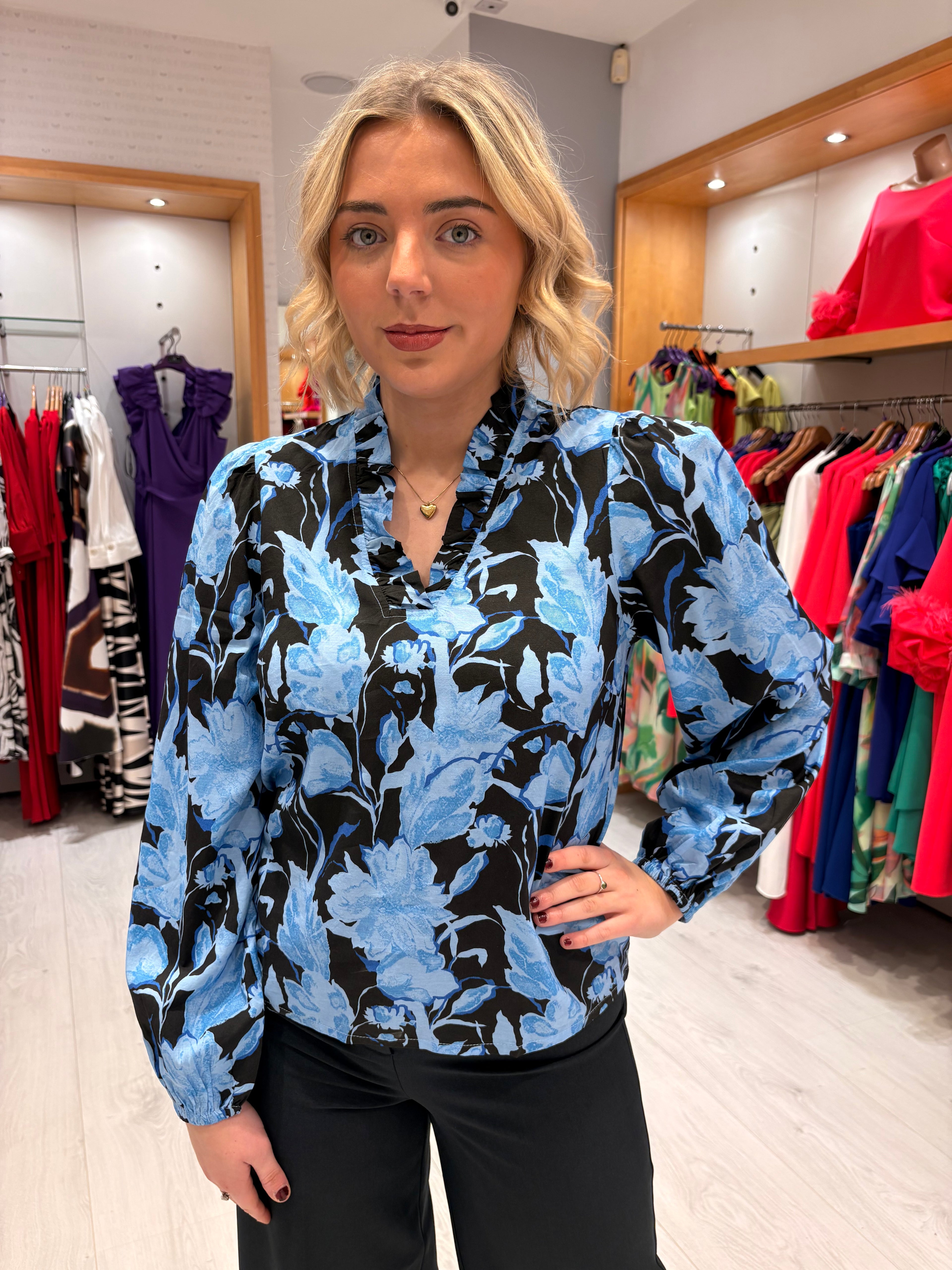 Kaffe Blue Floral Top