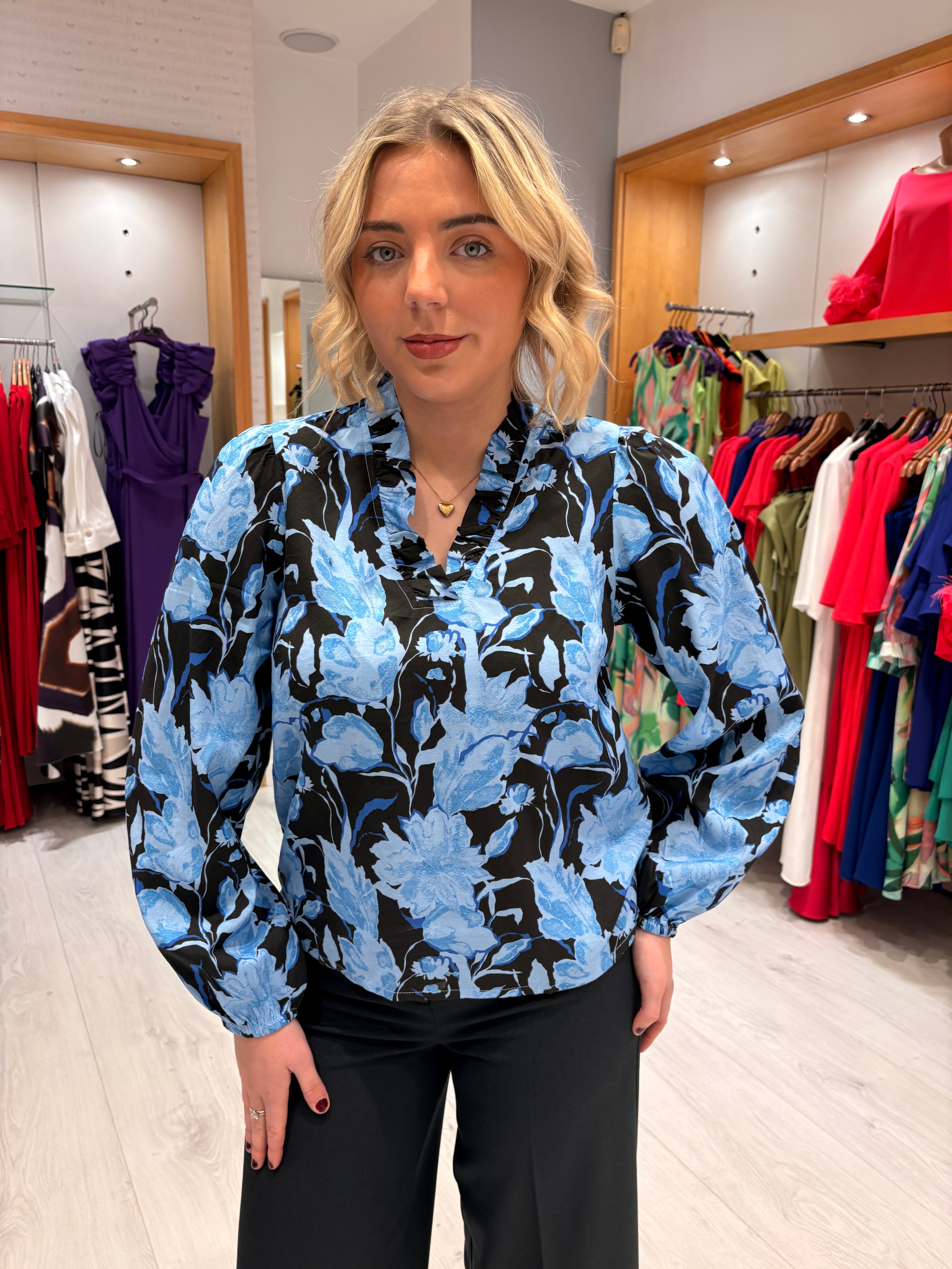 Kaffe Blue Floral Top