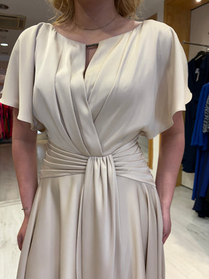 Maisonel Latte Draped Skirt Dress
