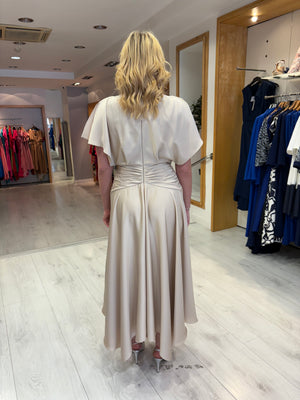 Maisonel Latte Draped Skirt Dress