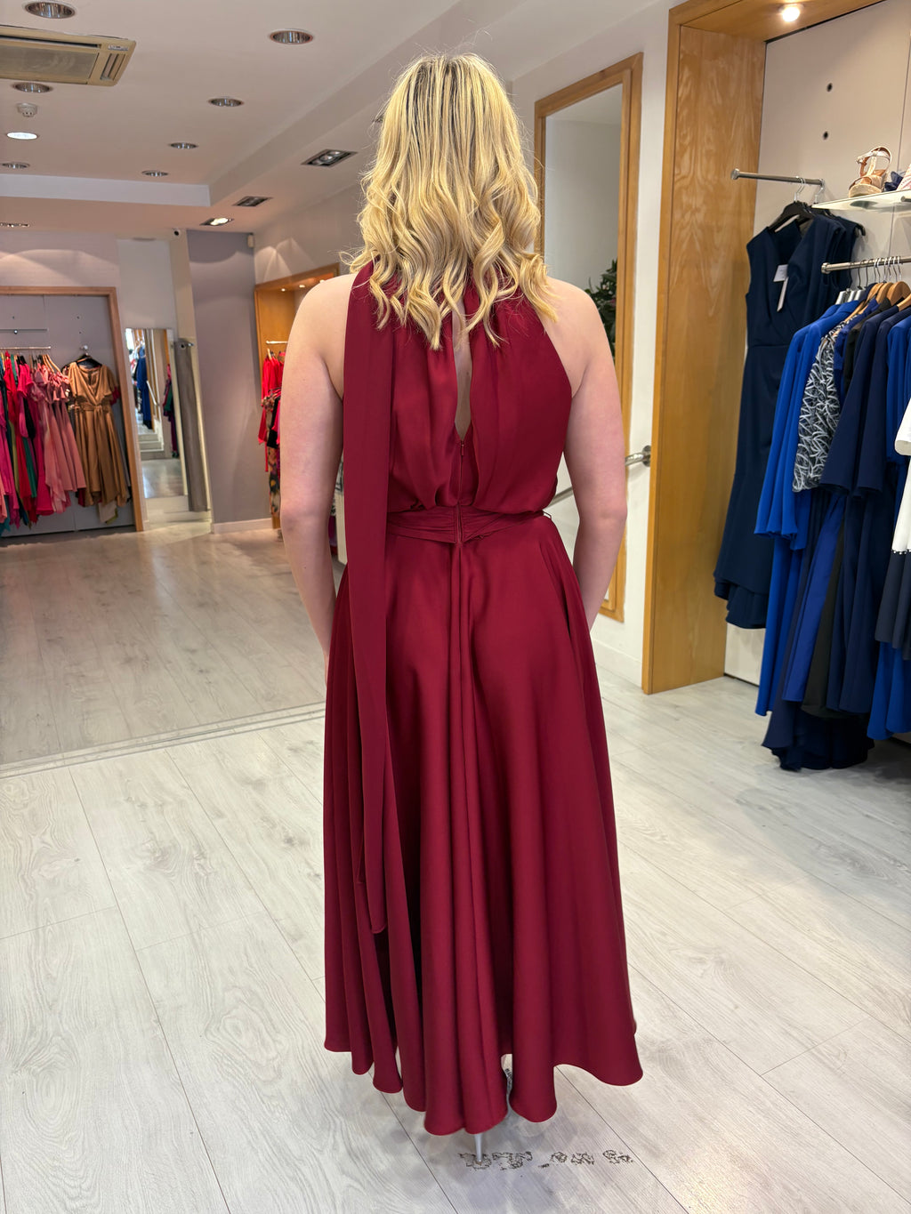 Maisonel Bordeaux Flower Dress