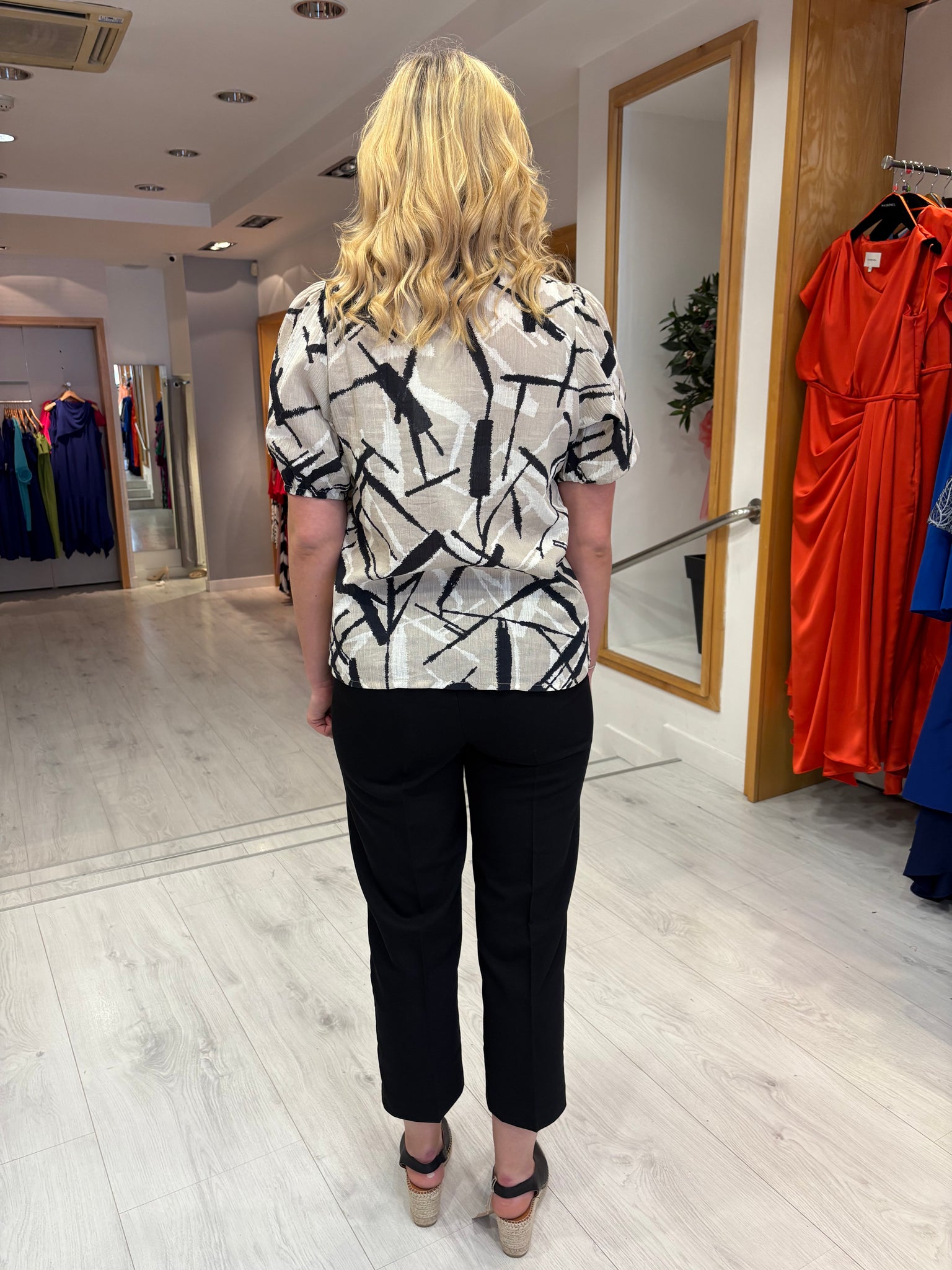 Kaffe Beige Print Top