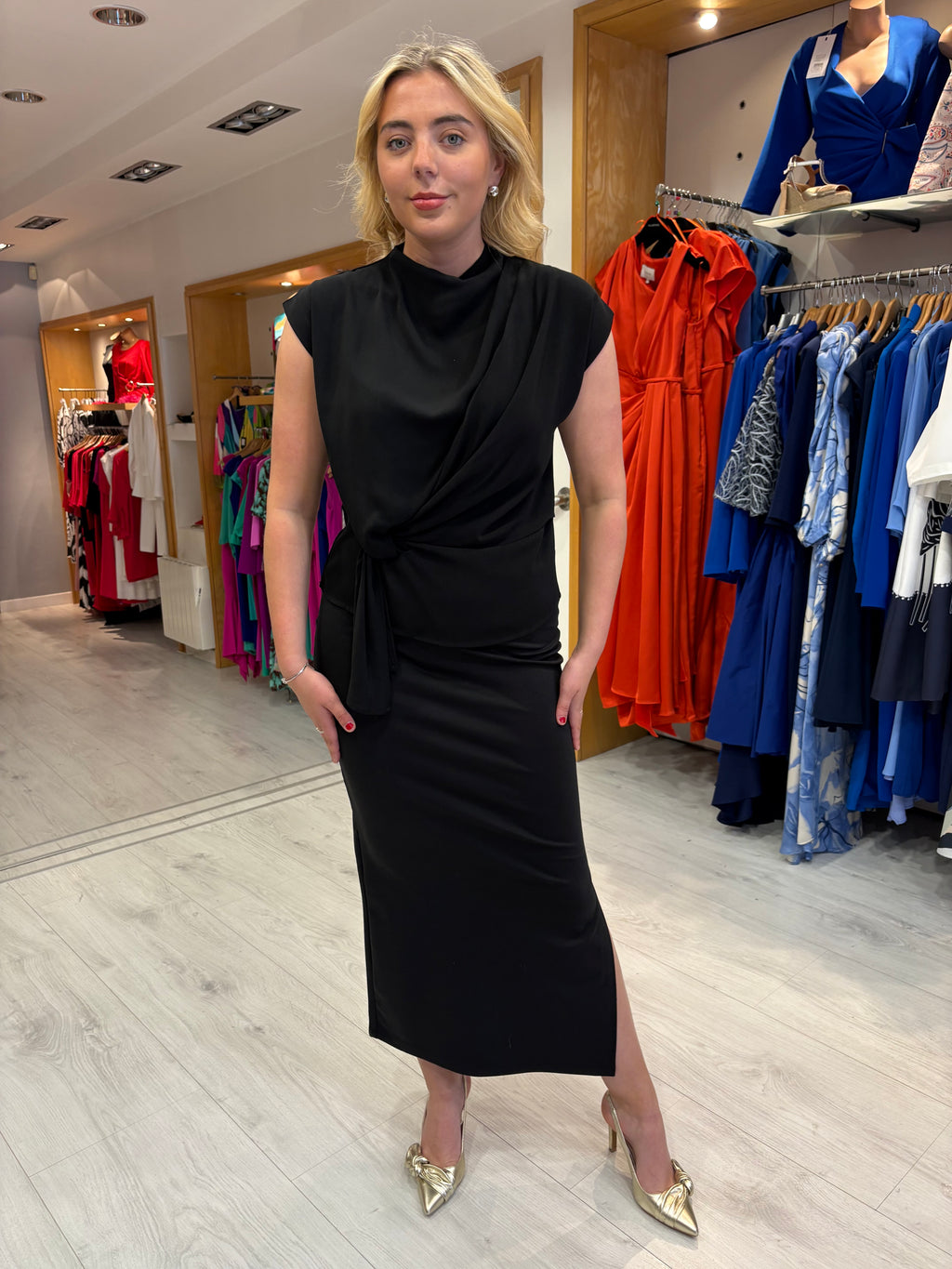 Kaffe Black Stretch Skirt