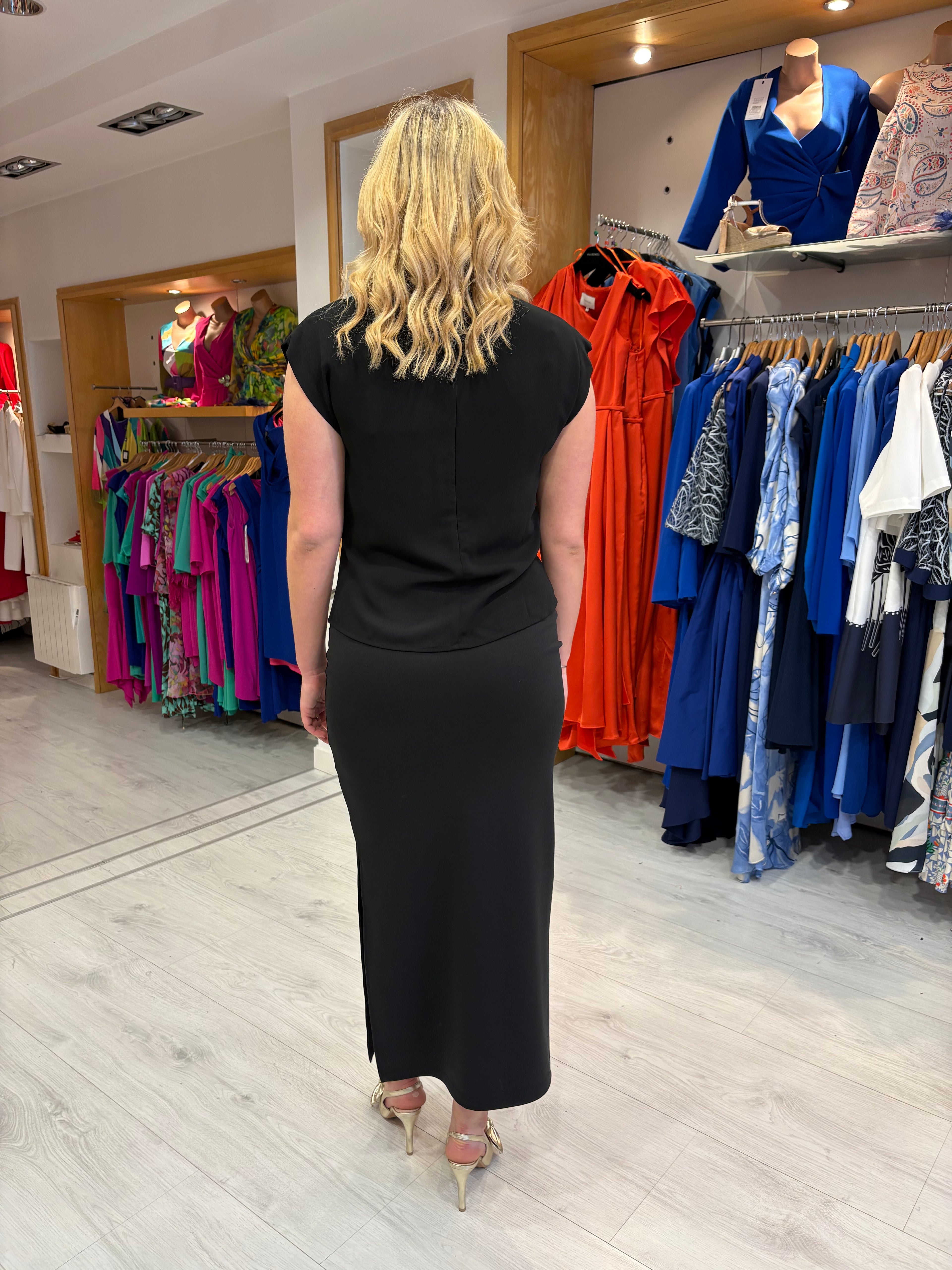 Kaffe Black Stretch Skirt