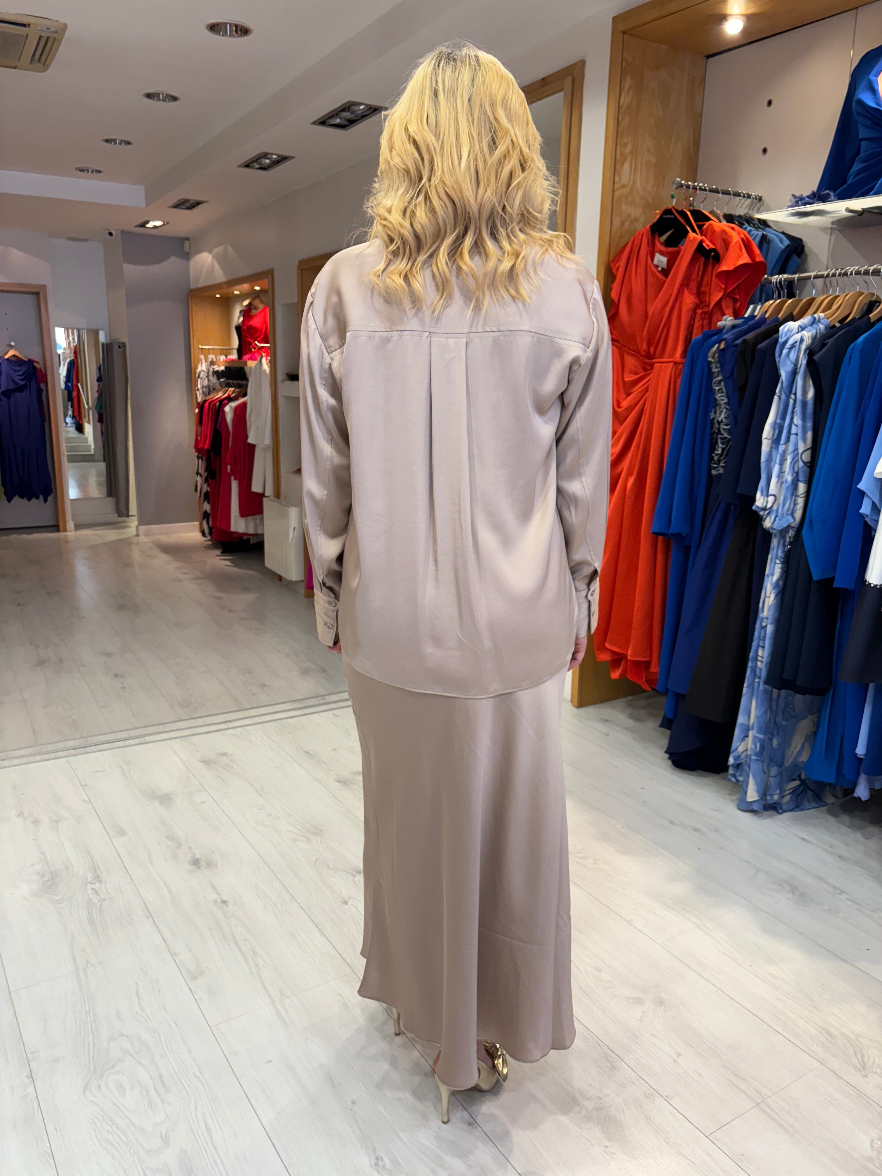 Karen By Simonsen Mink Satin Skirt