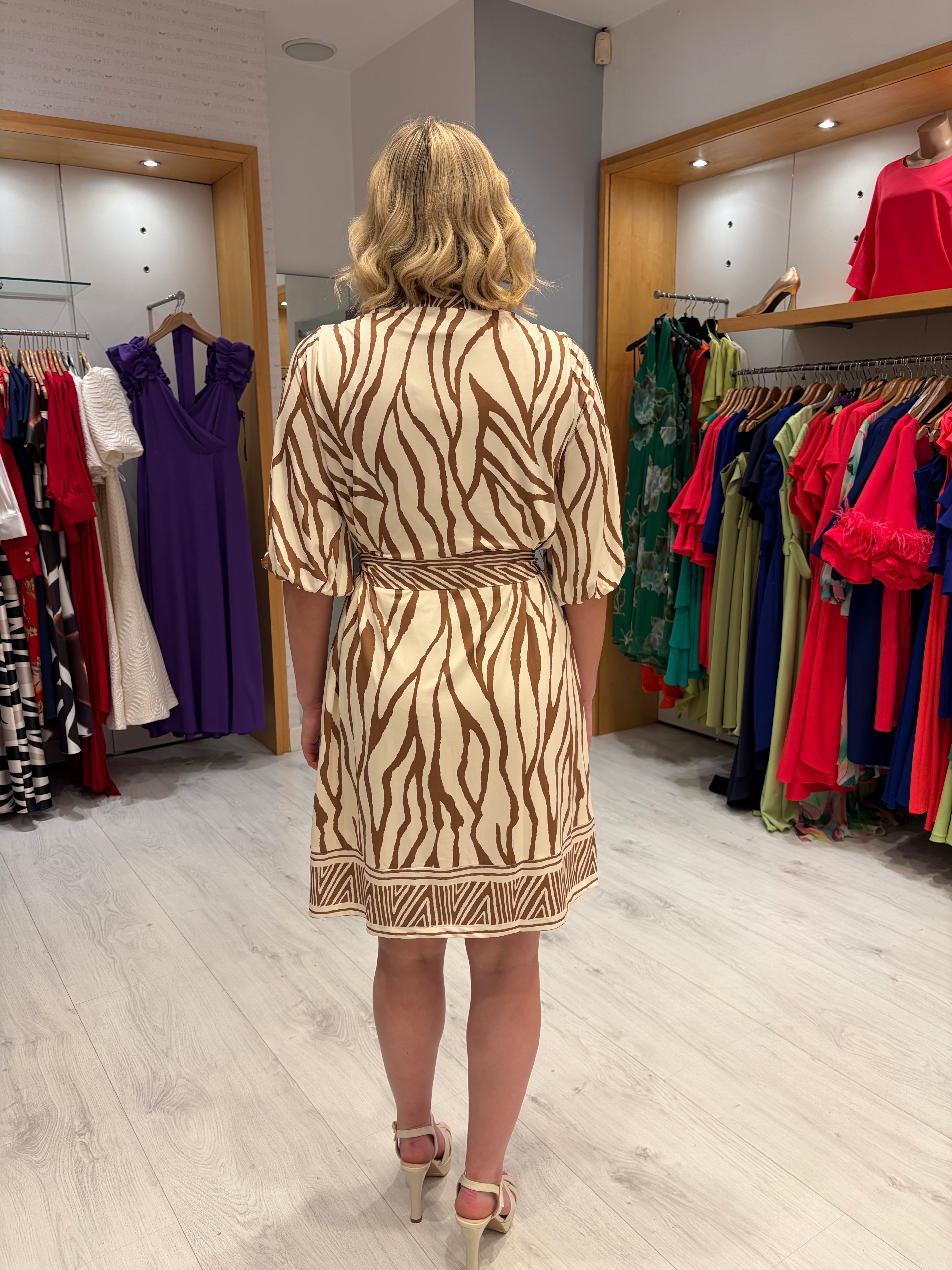 K Design Print Shirt Dress