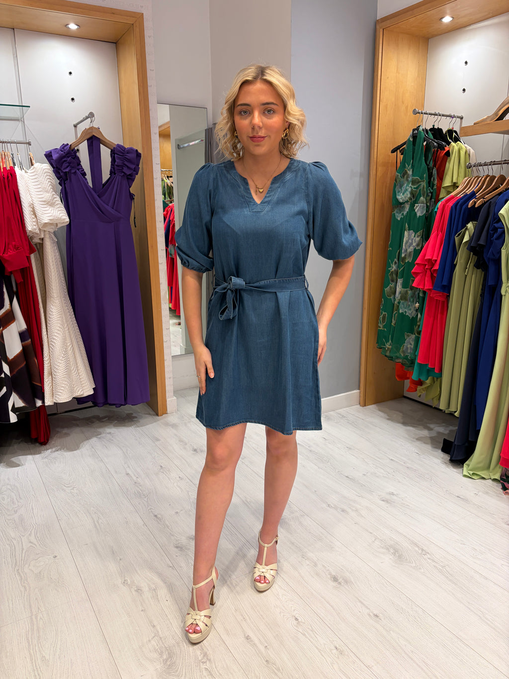 Smashed Lemon Denim Look Dress
