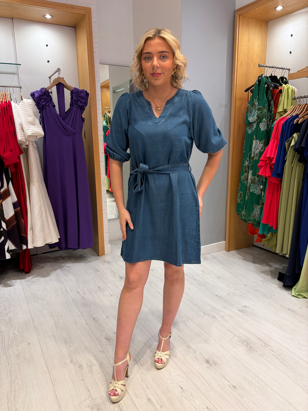Smashed Lemon Denim Look Dress