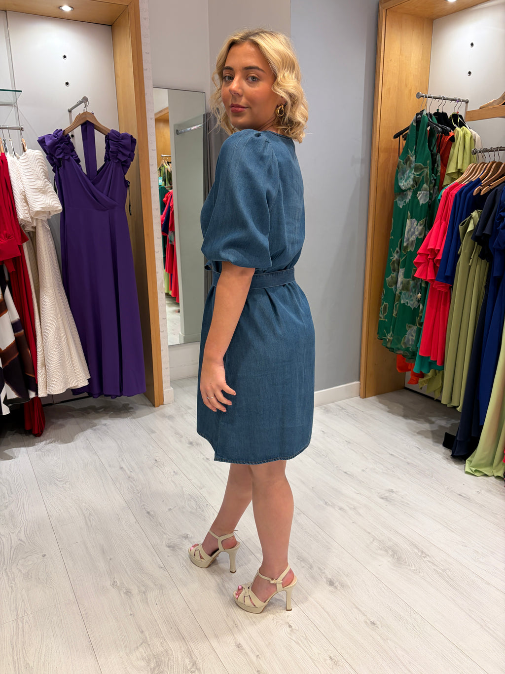 Smashed Lemon Denim Look Dress