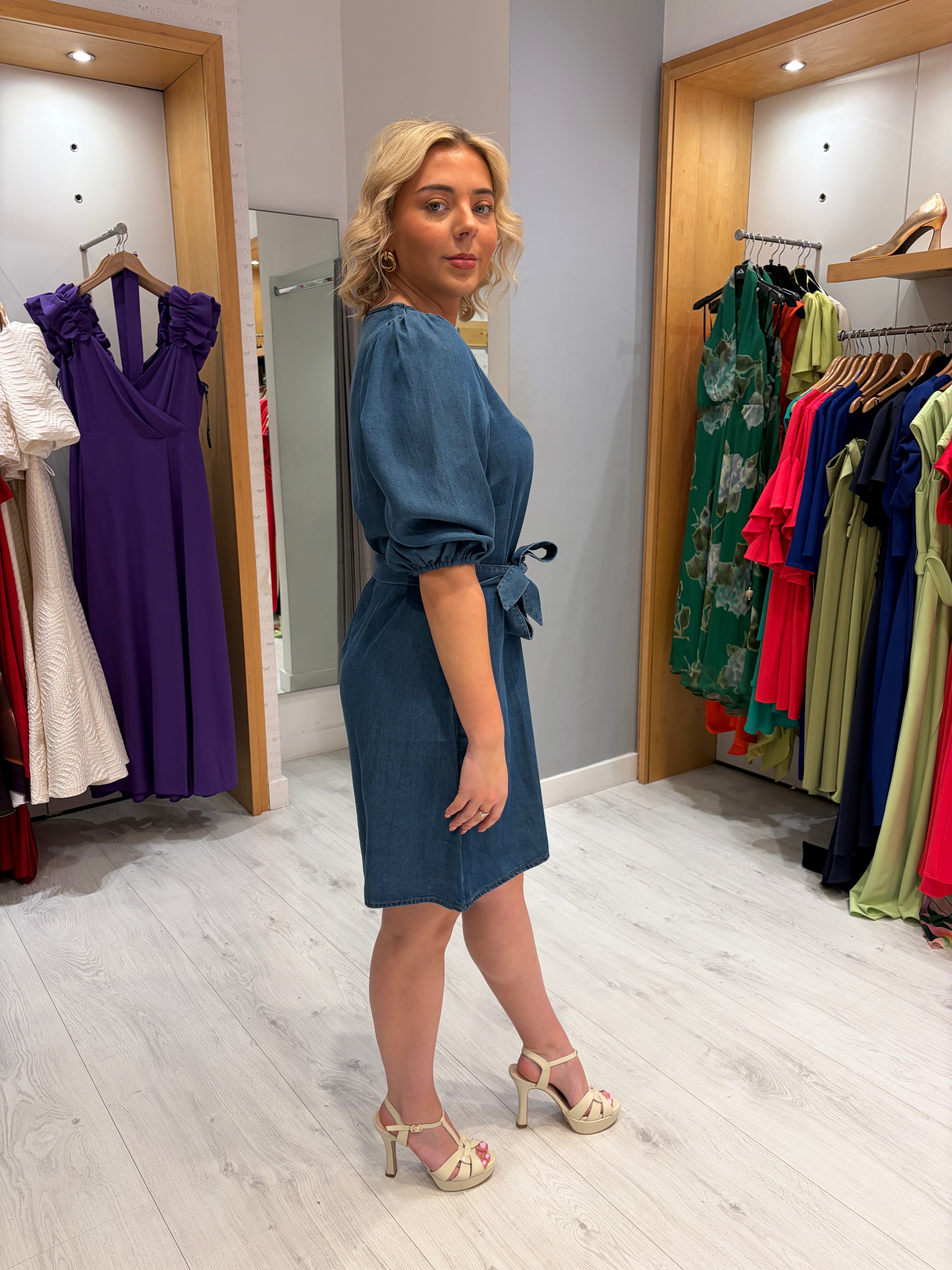 Smashed Lemon Denim Look Dress