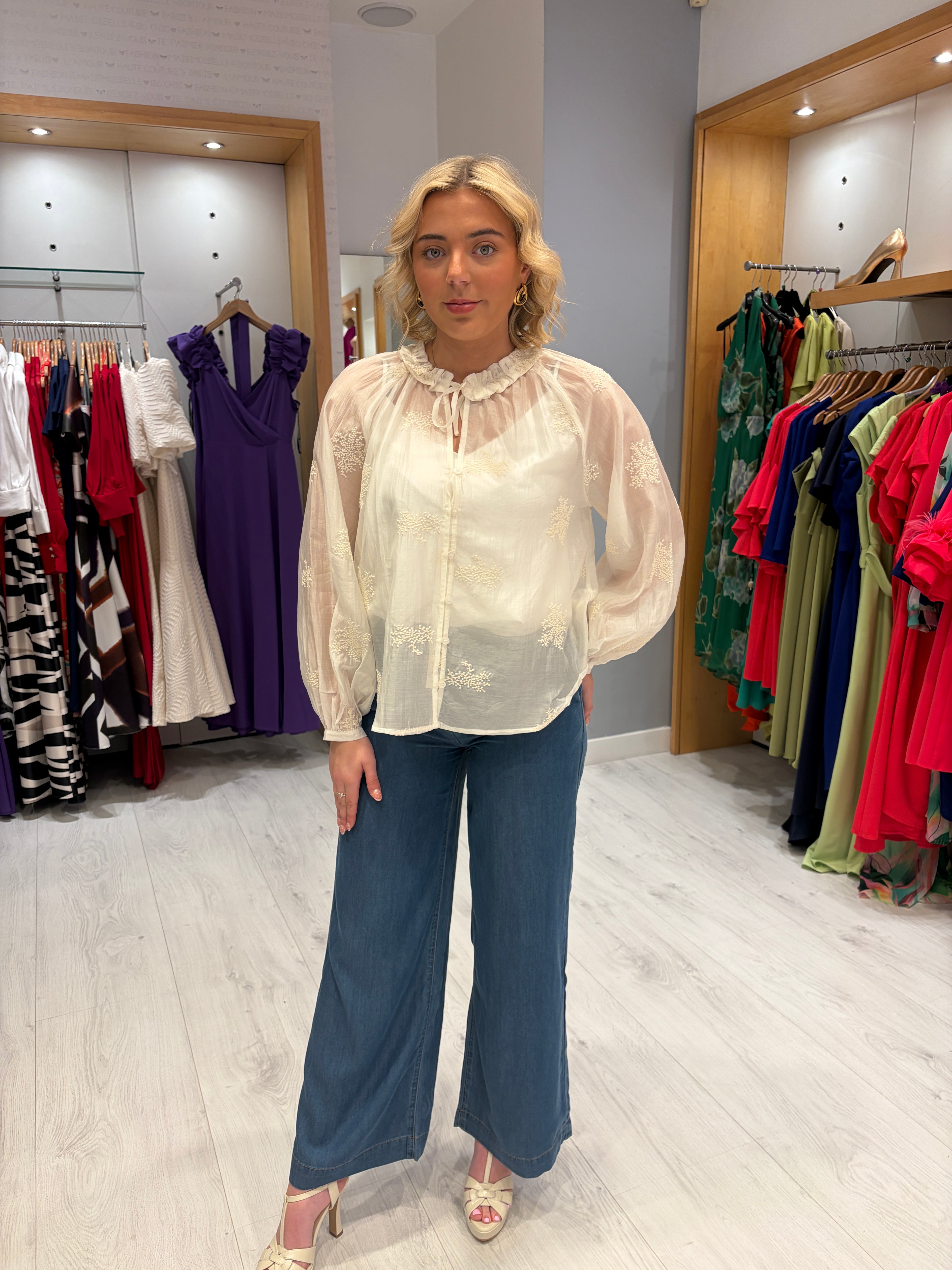 Smashed Lemon White Blouse