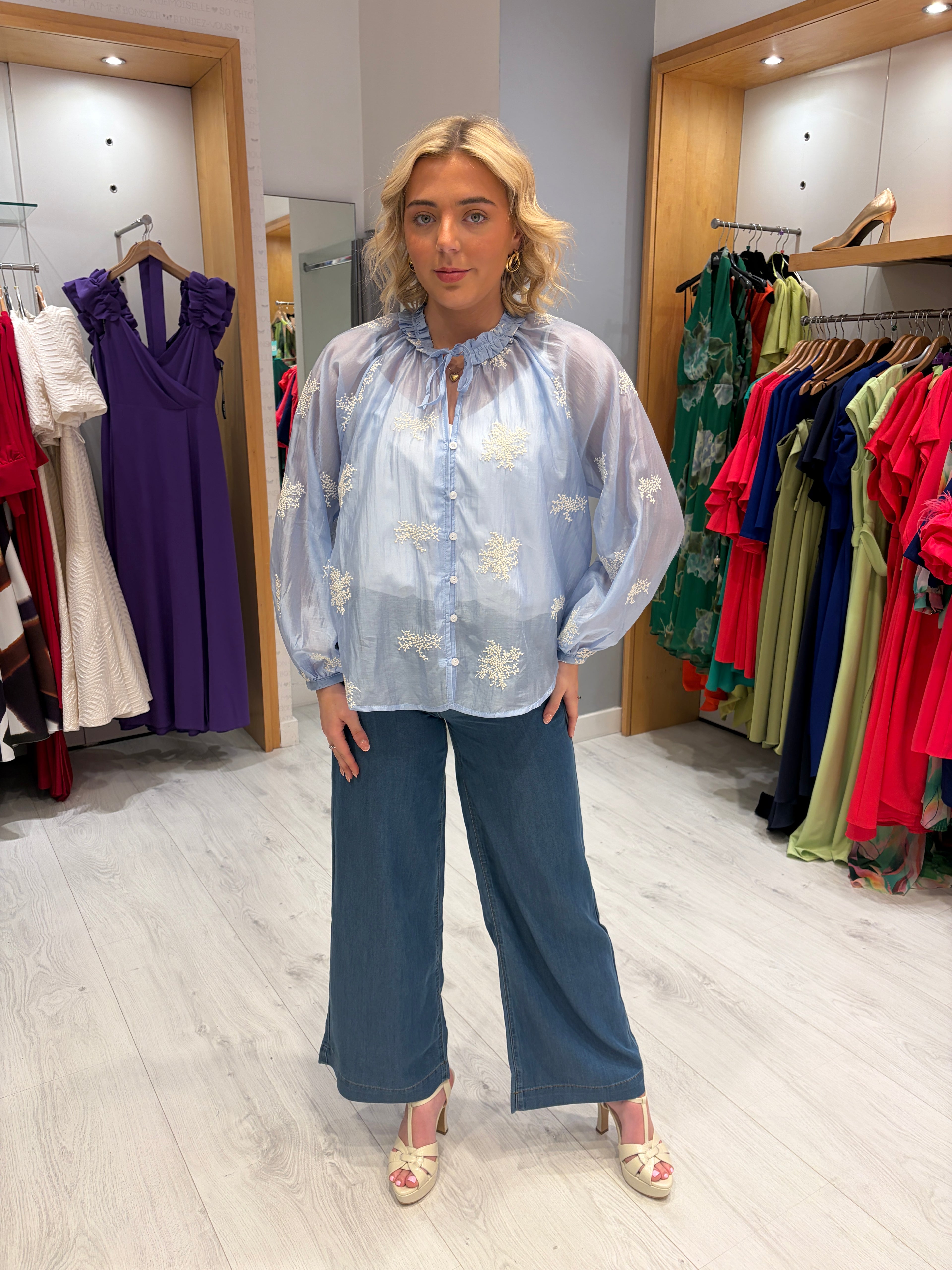 Smashed Lemon Blue Blouse