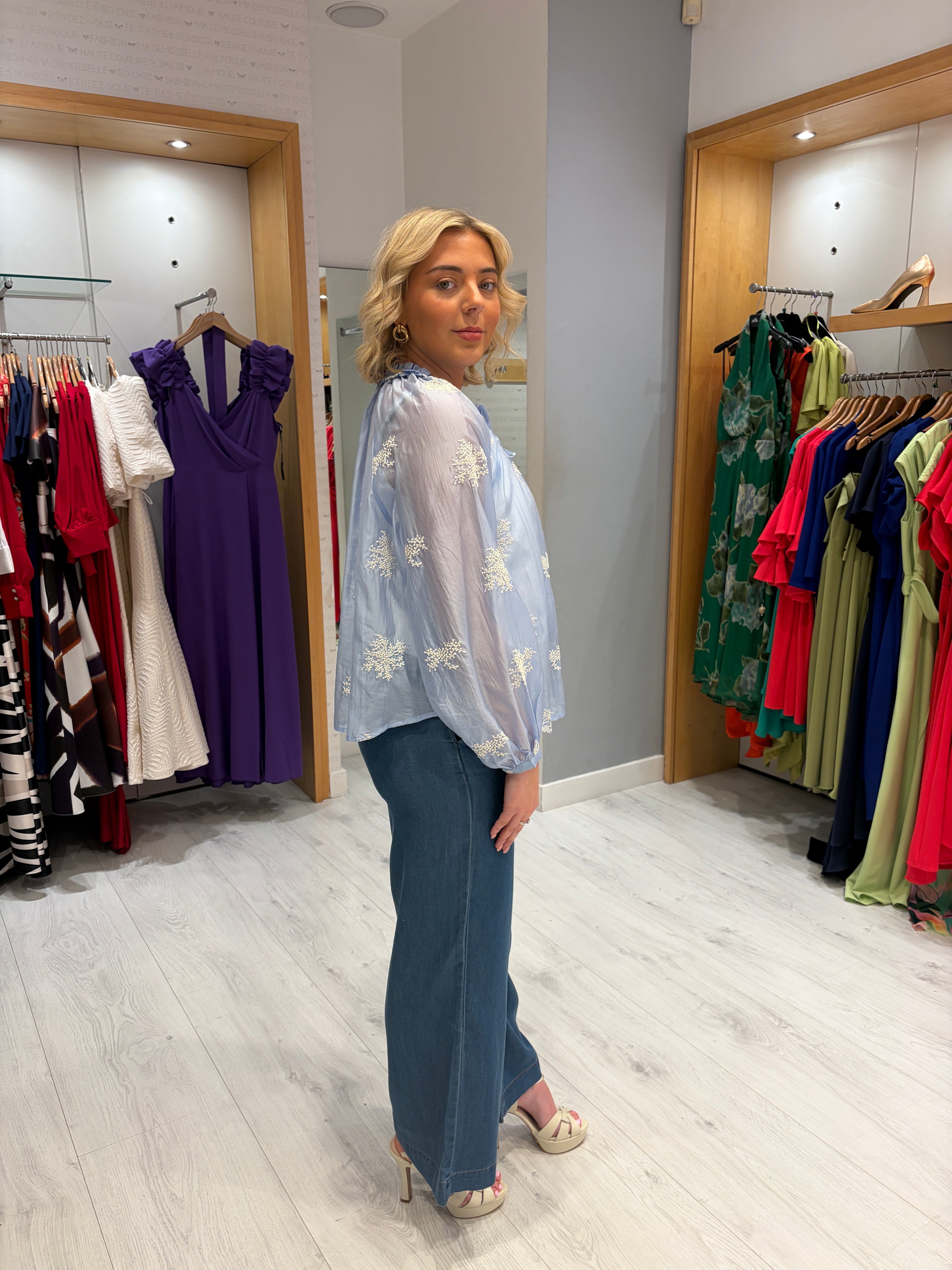 Smashed Lemon Blue Blouse