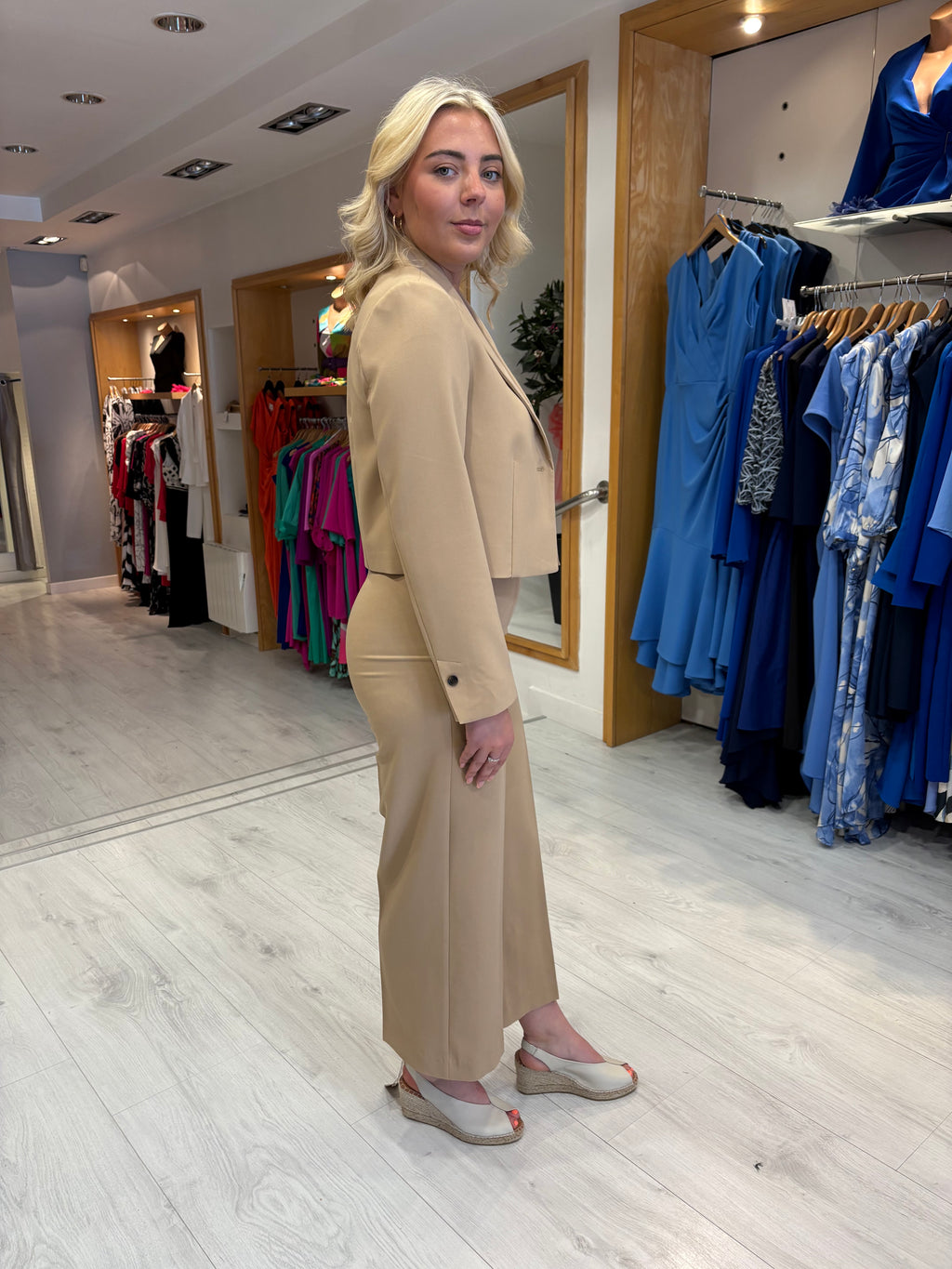 Soaked Camel Crop Wide Leg Trouser