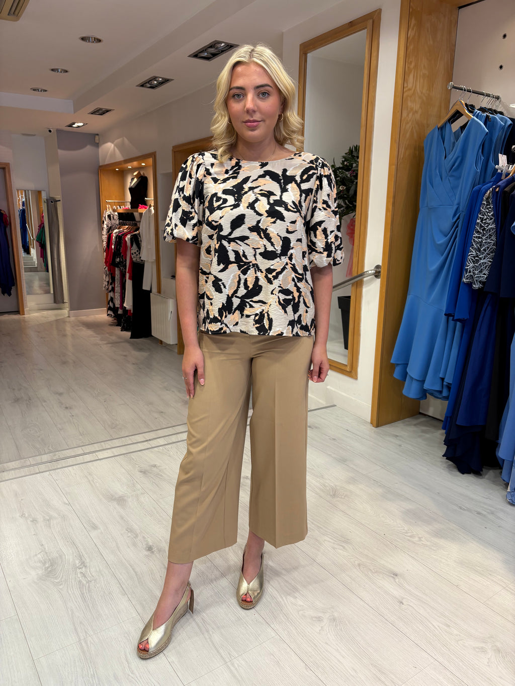 Kaffe Abstract Print Top