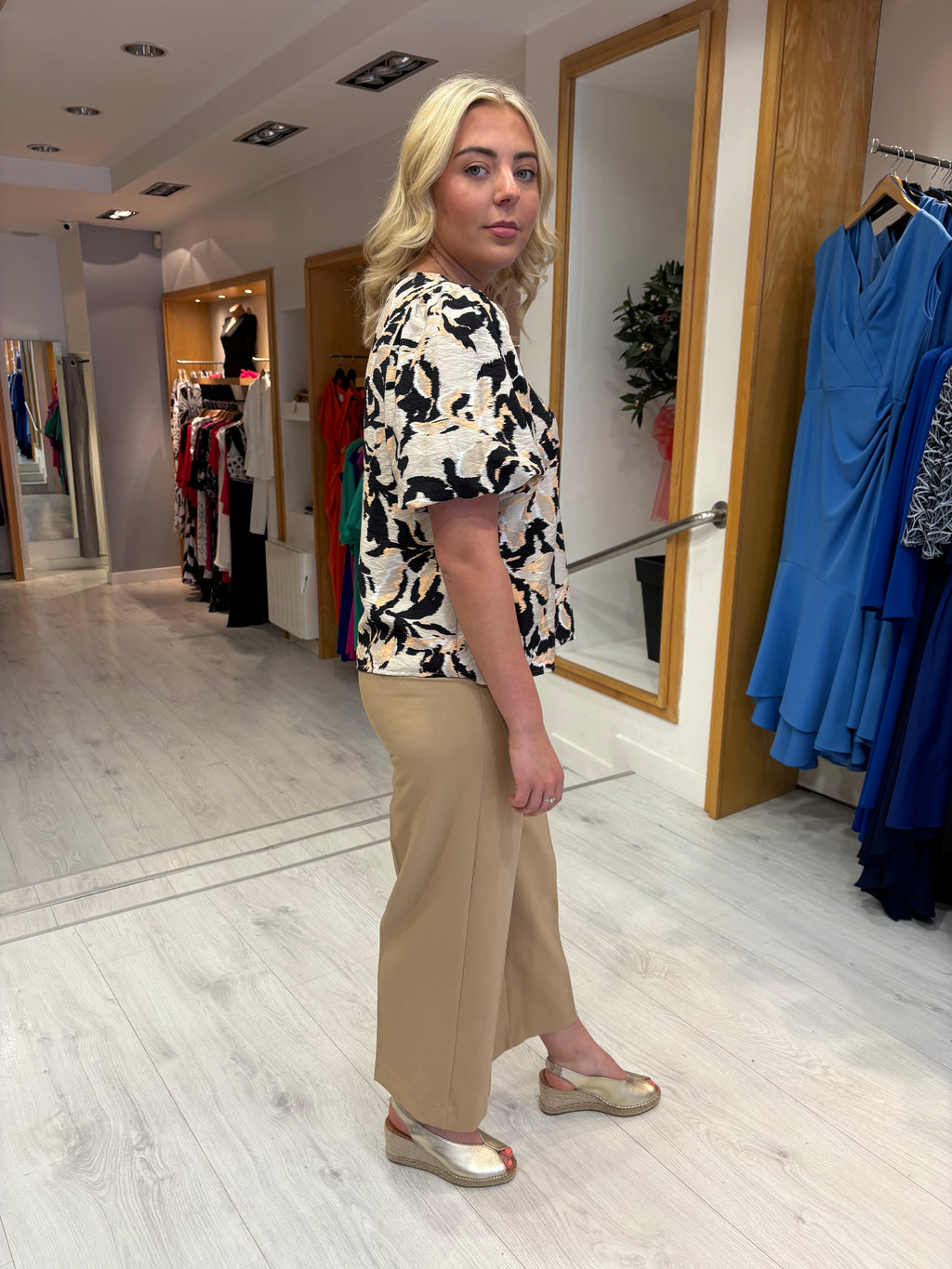 Kaffe Abstract Print Top