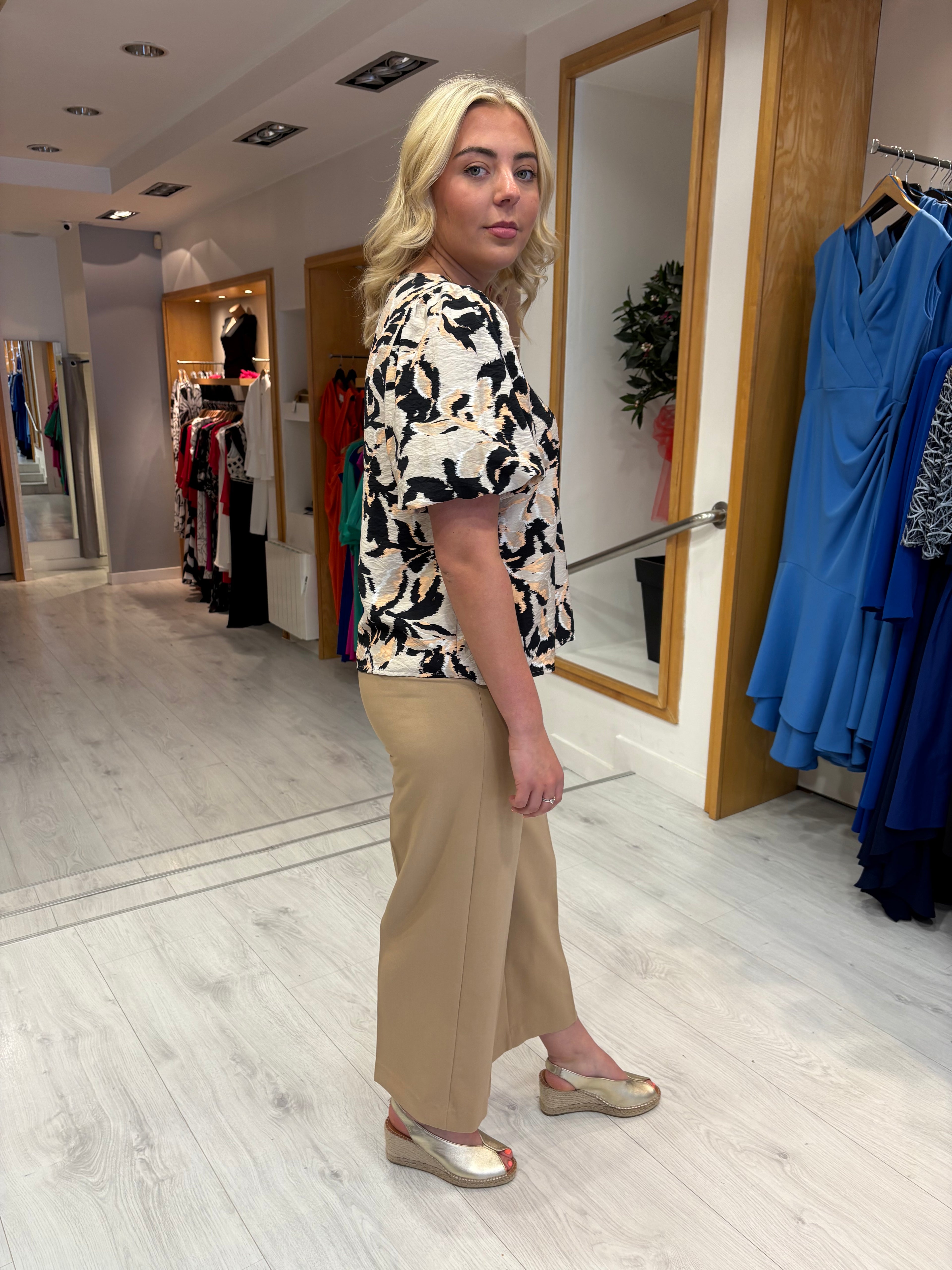 Kaffe Abstract Print Top