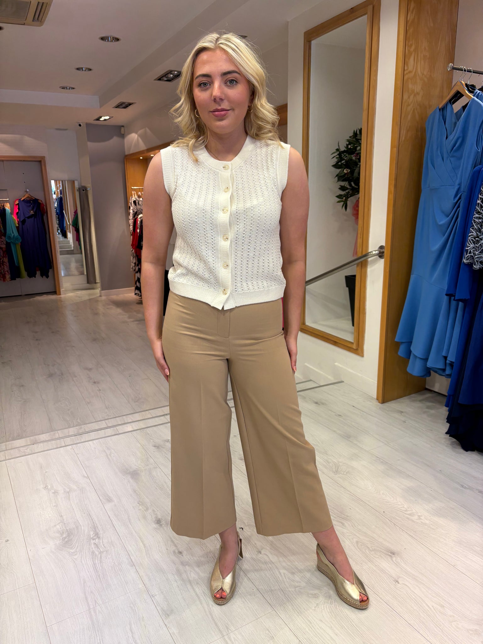 Soaked Cream Knit Waistcoat