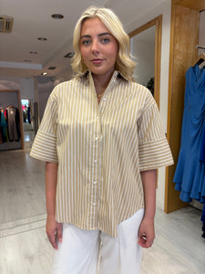 Soaked Camel Stripe Shirt