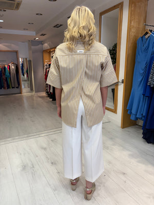 Soaked Camel Stripe Shirt