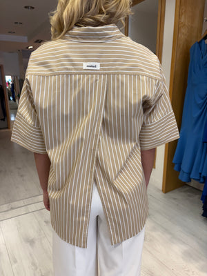 Soaked Camel Stripe Shirt