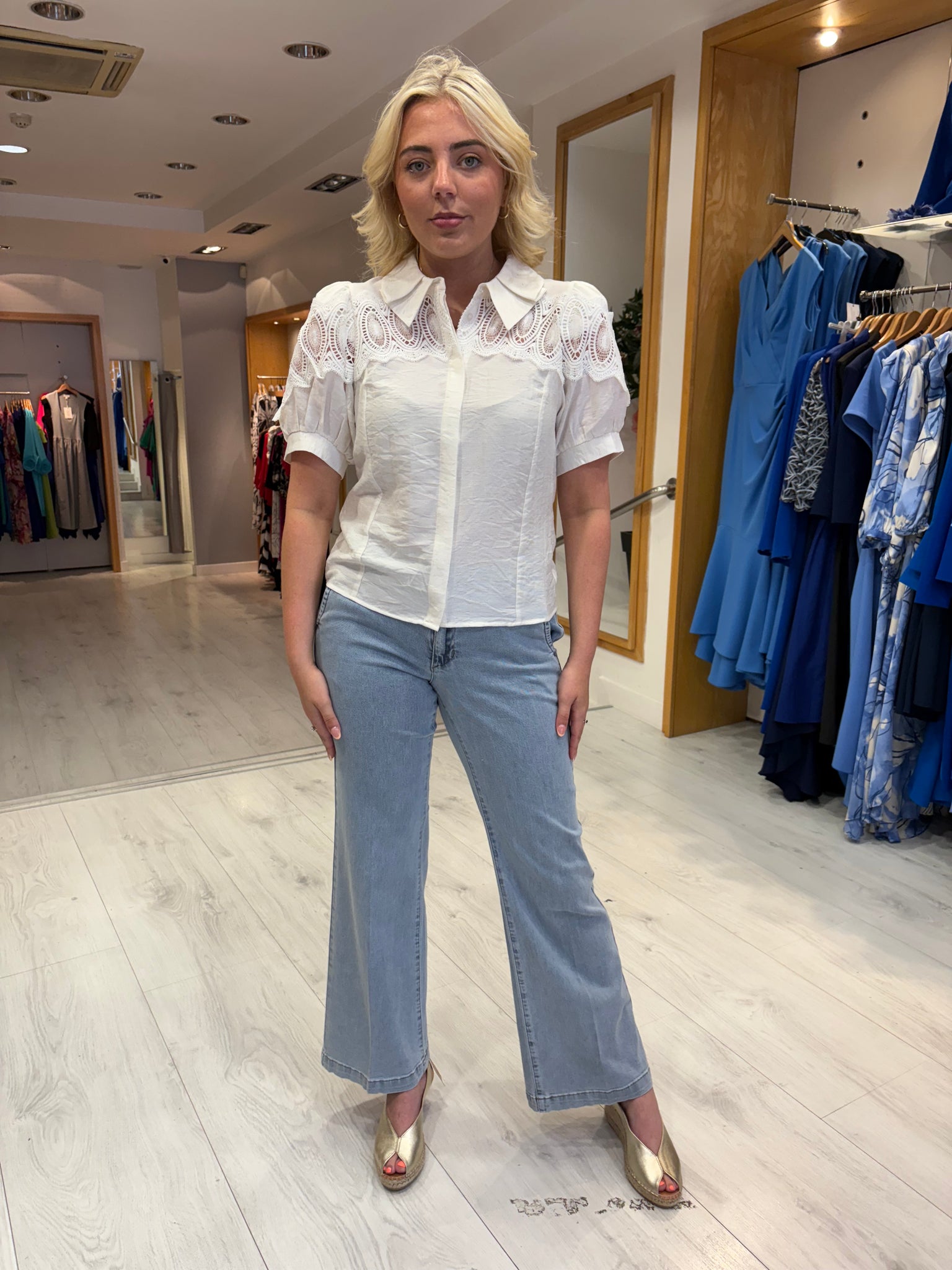 Karen By Simonsen Lace Detail Shirt
