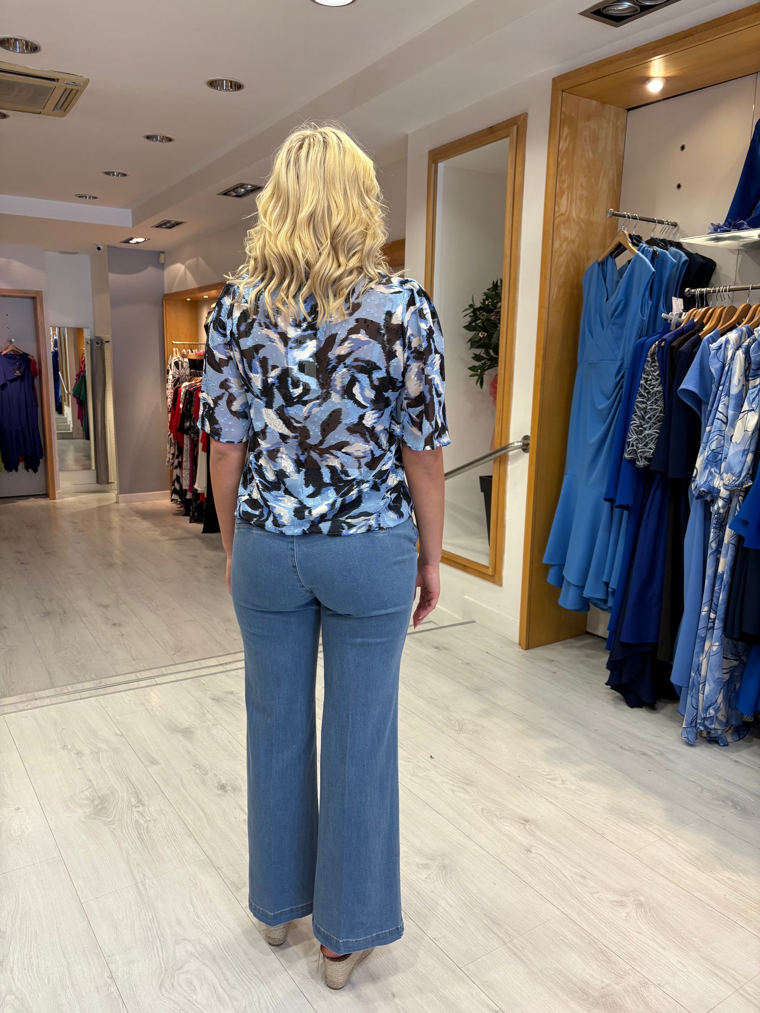 Kaffe Blue Print Top