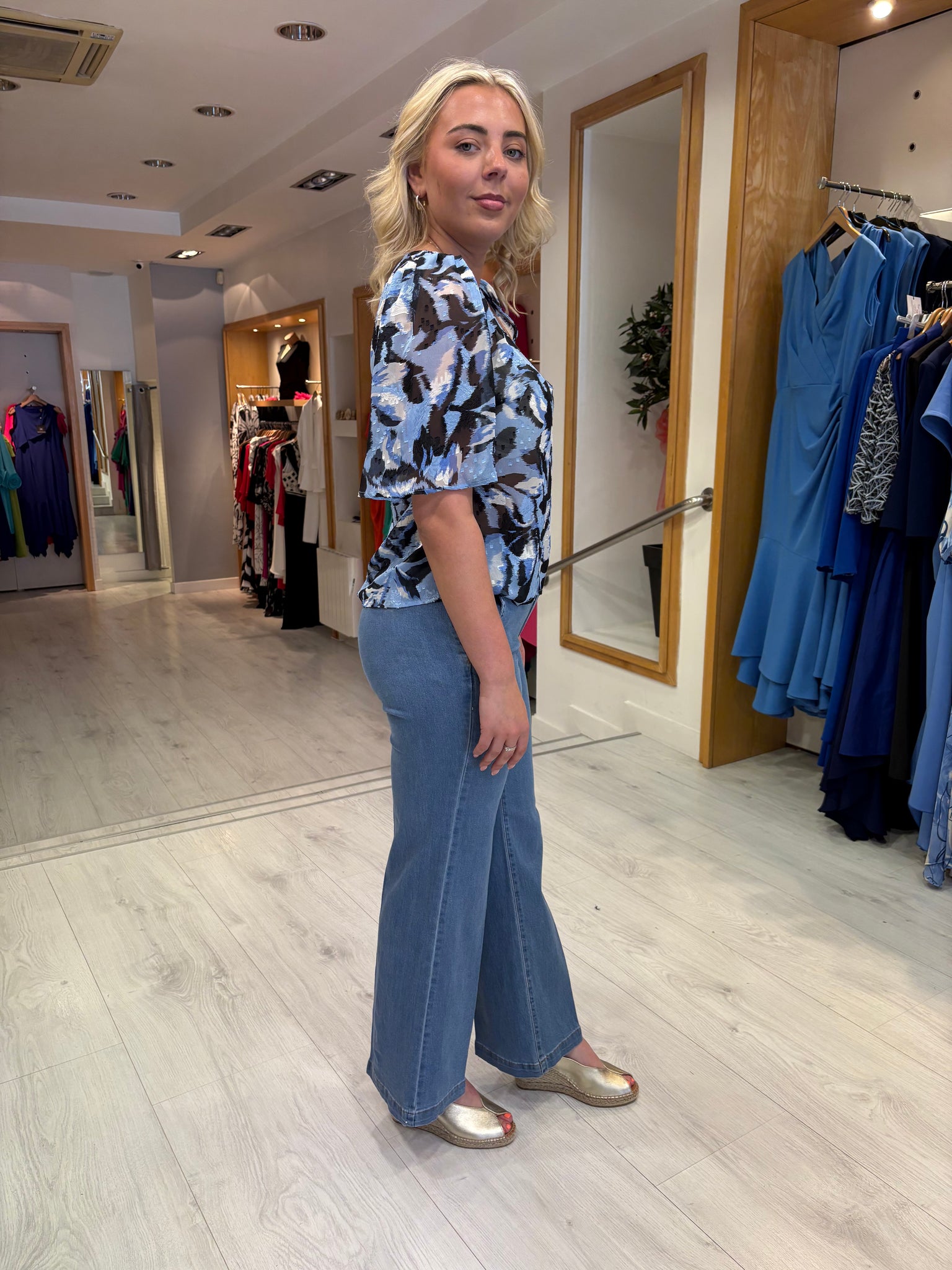 Kaffe Blue Print Top