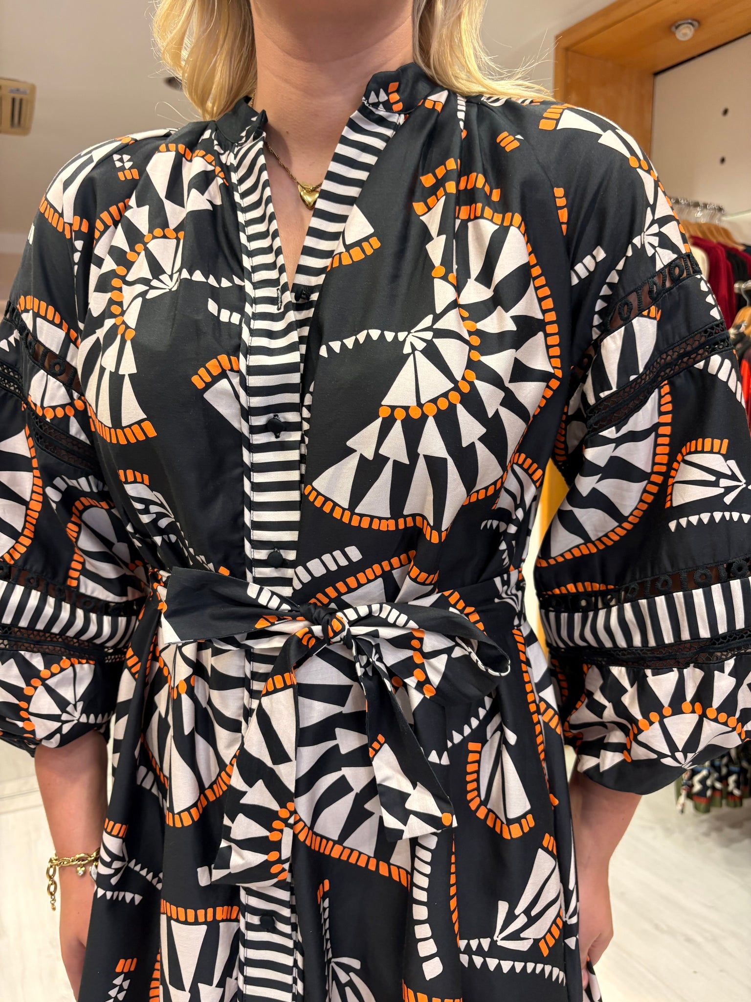 Emily Lovelock Print Midi Dress