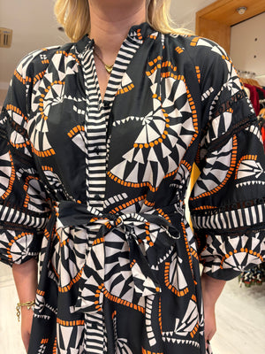 Emily Lovelock Print Midi Dress