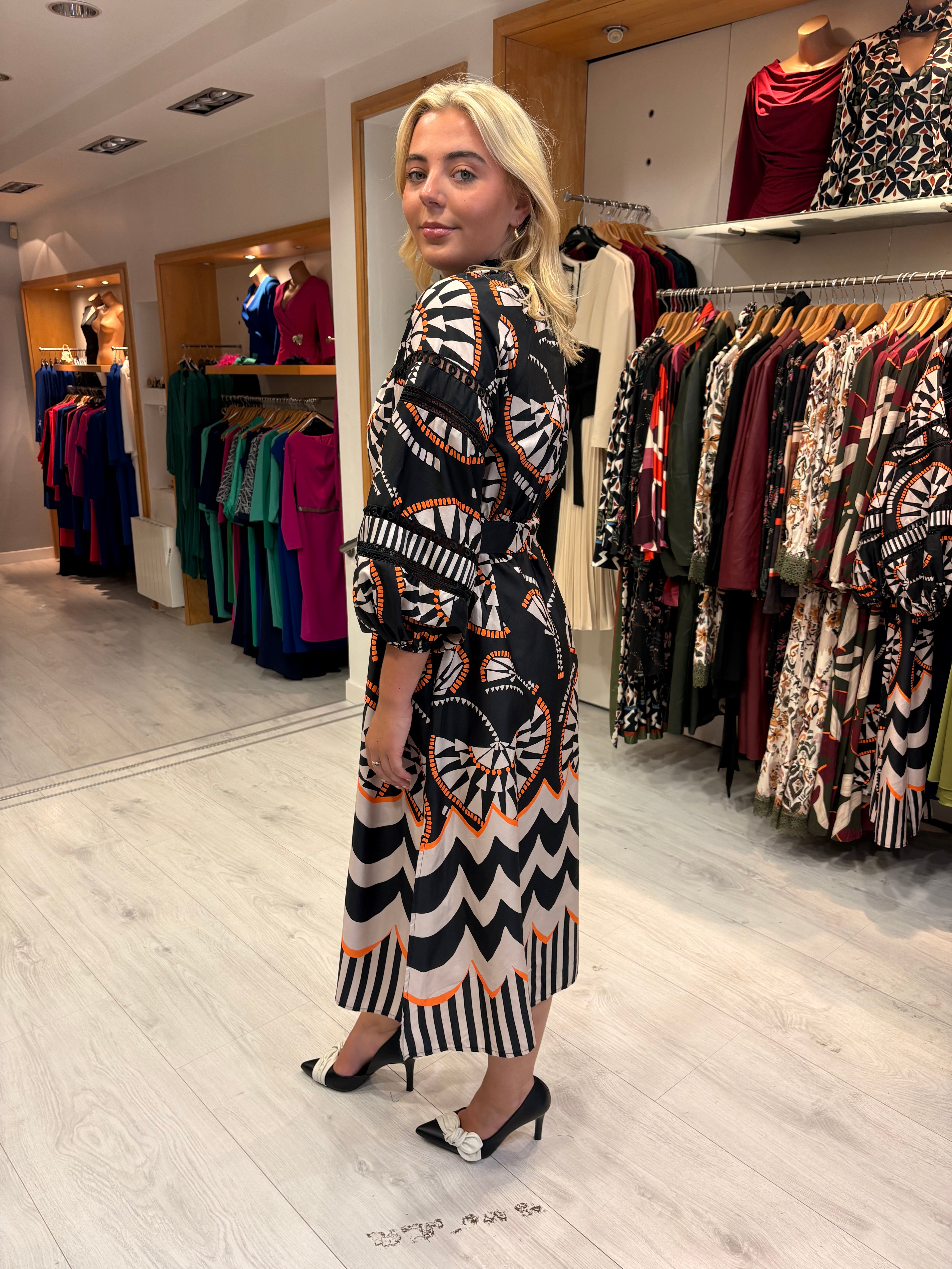 Emily Lovelock Print Midi Dress
