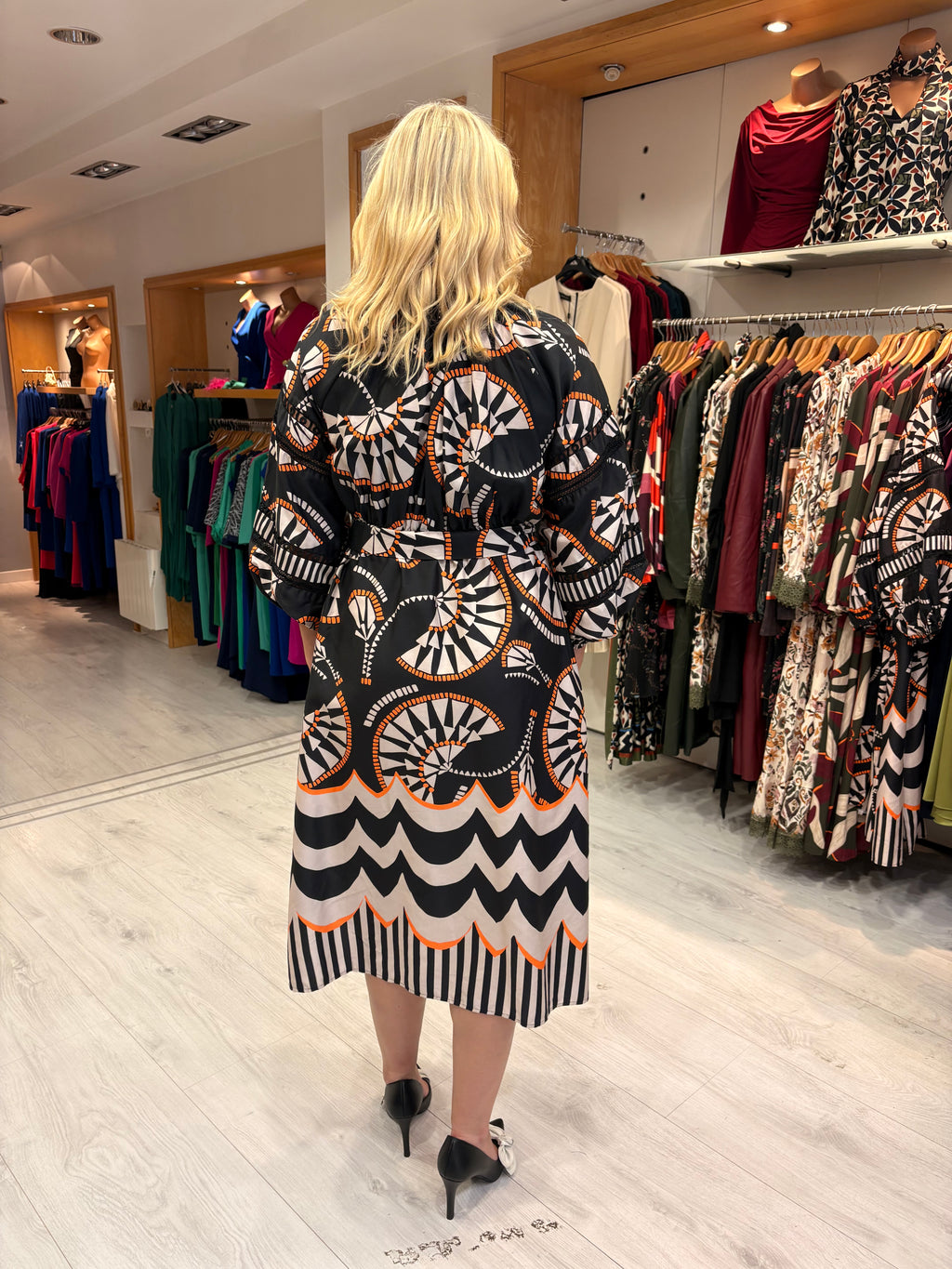 Emily Lovelock Print Midi Dress