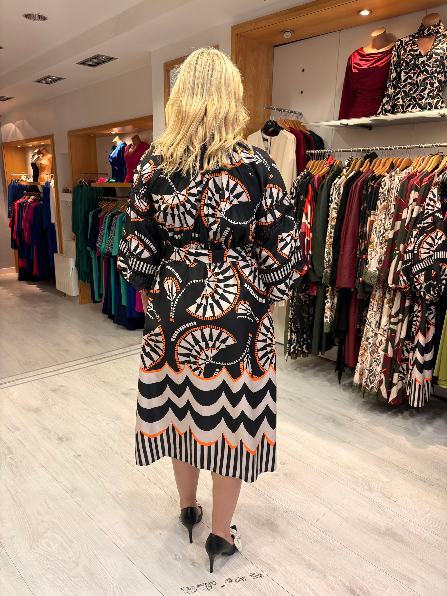 Emily Lovelock Print Midi Dress
