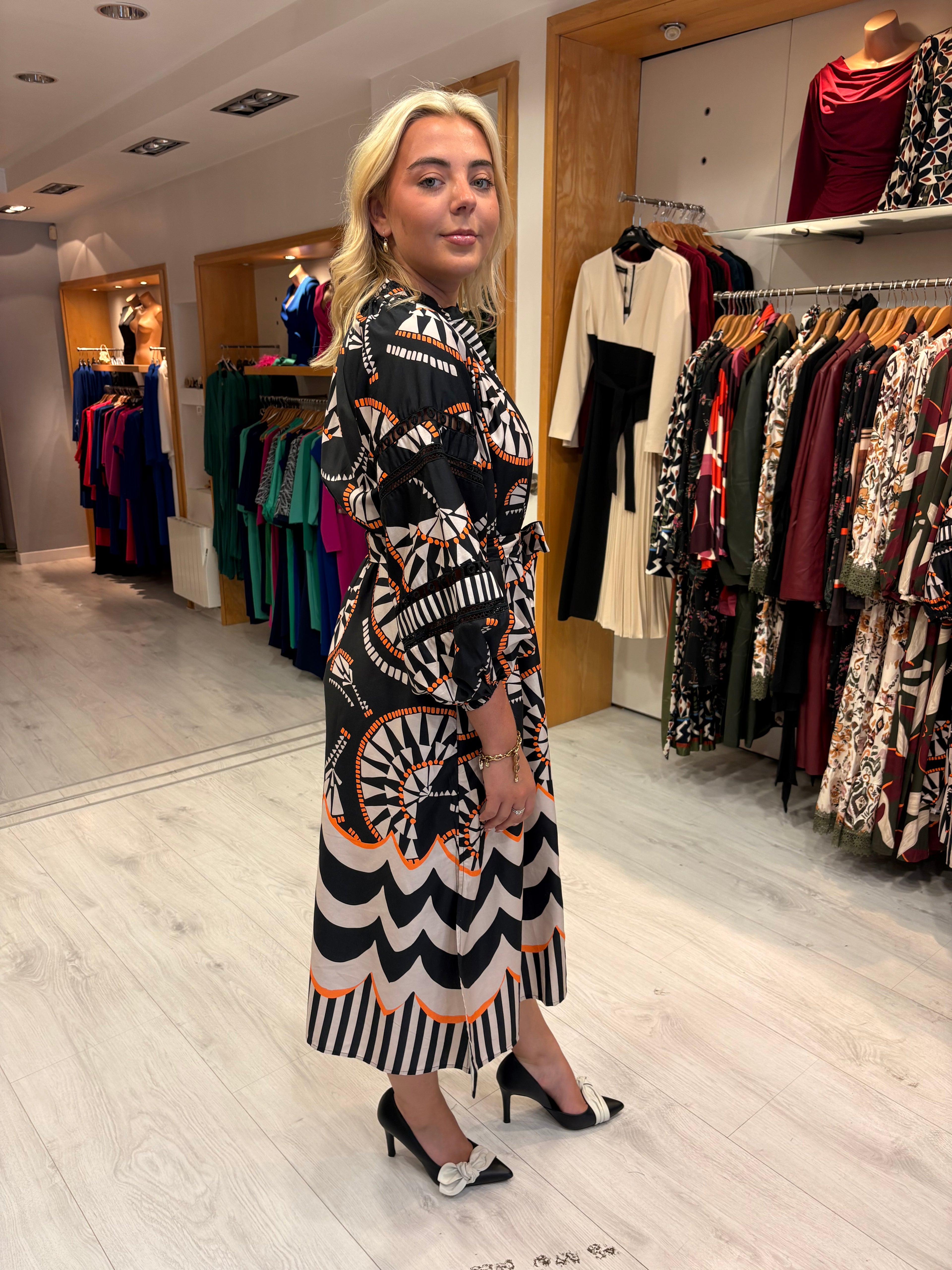 Emily Lovelock Print Midi Dress