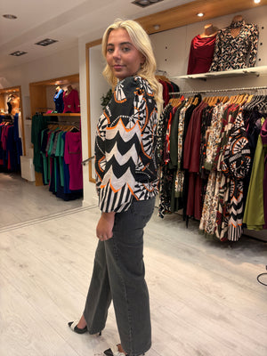 Emily Lovelock Black Print Top